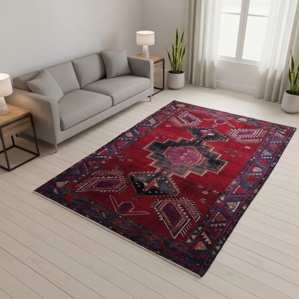 Hamadan Perserteppich 246 × 163 cm aus Wolle, handgeknüpft