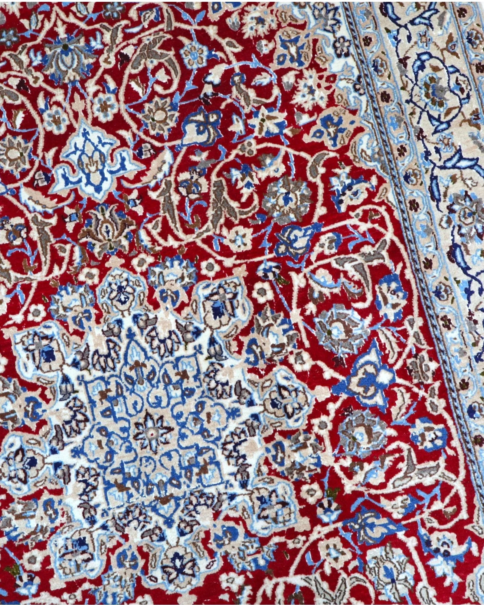 Handgeknüpfter Nain Perserteppich, 261 × 151 cm, Wolle