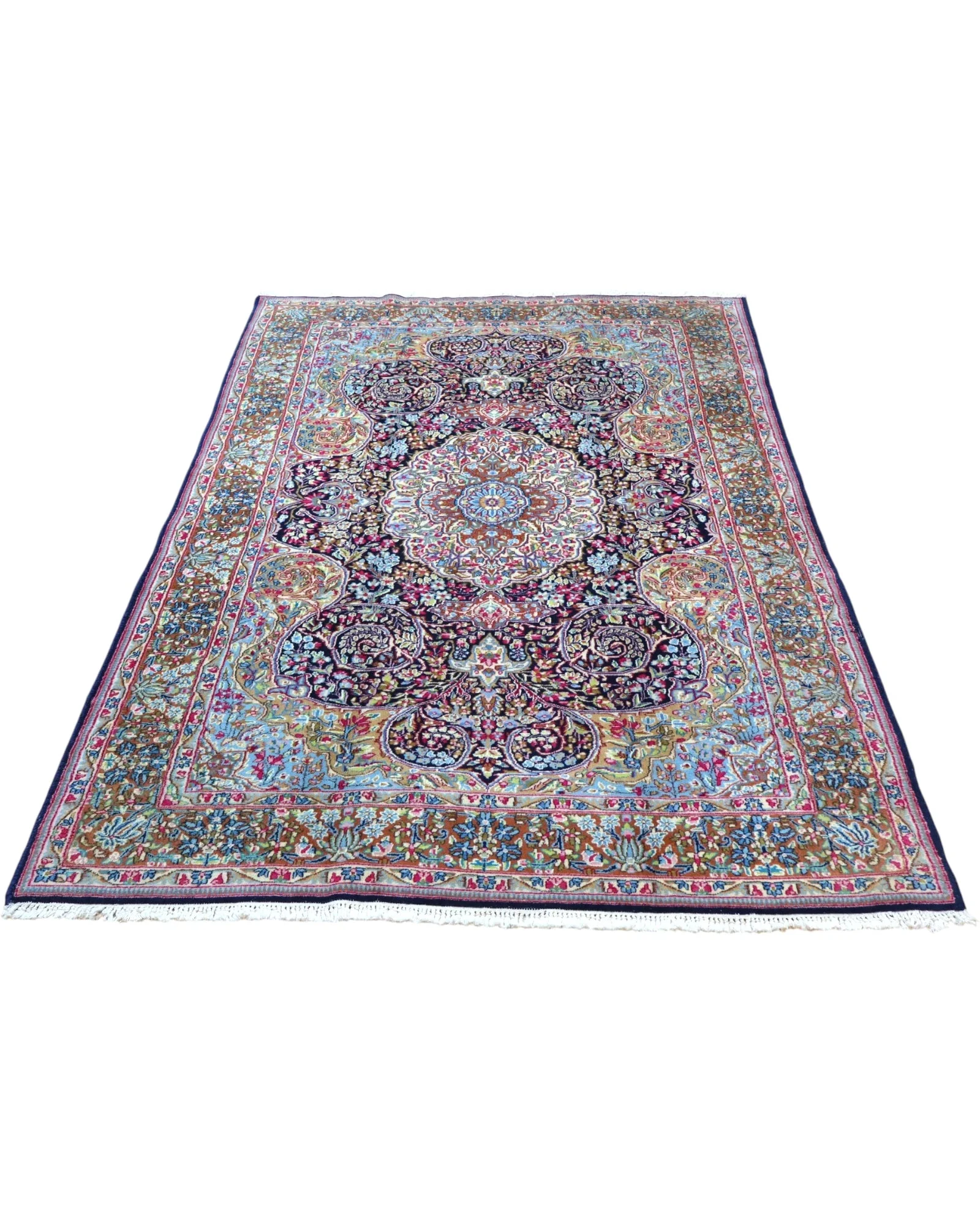 Kerman Perserteppich aus Iran, 244 × 158 cm