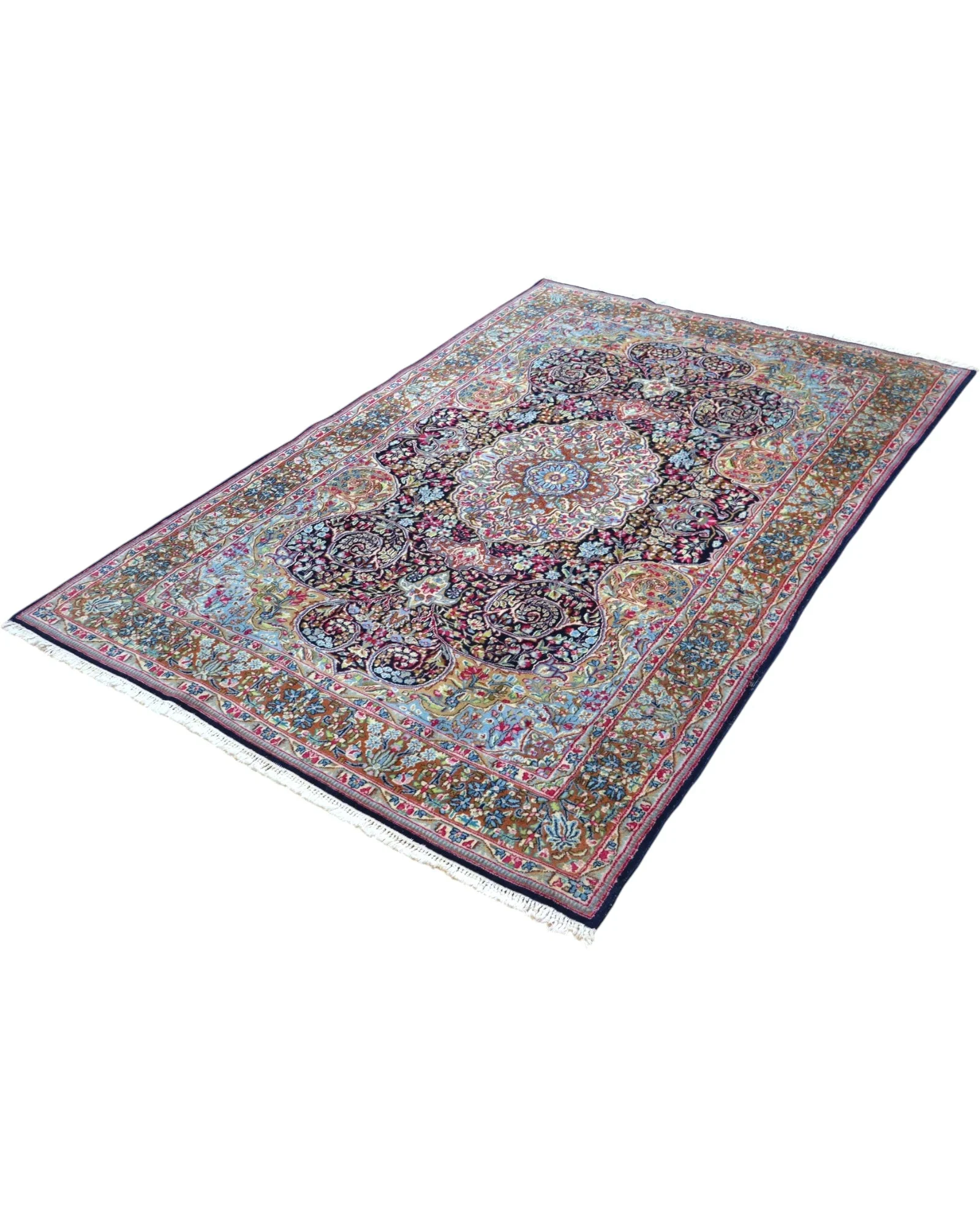 Kerman Perserteppich aus Iran, 244 × 158 cm