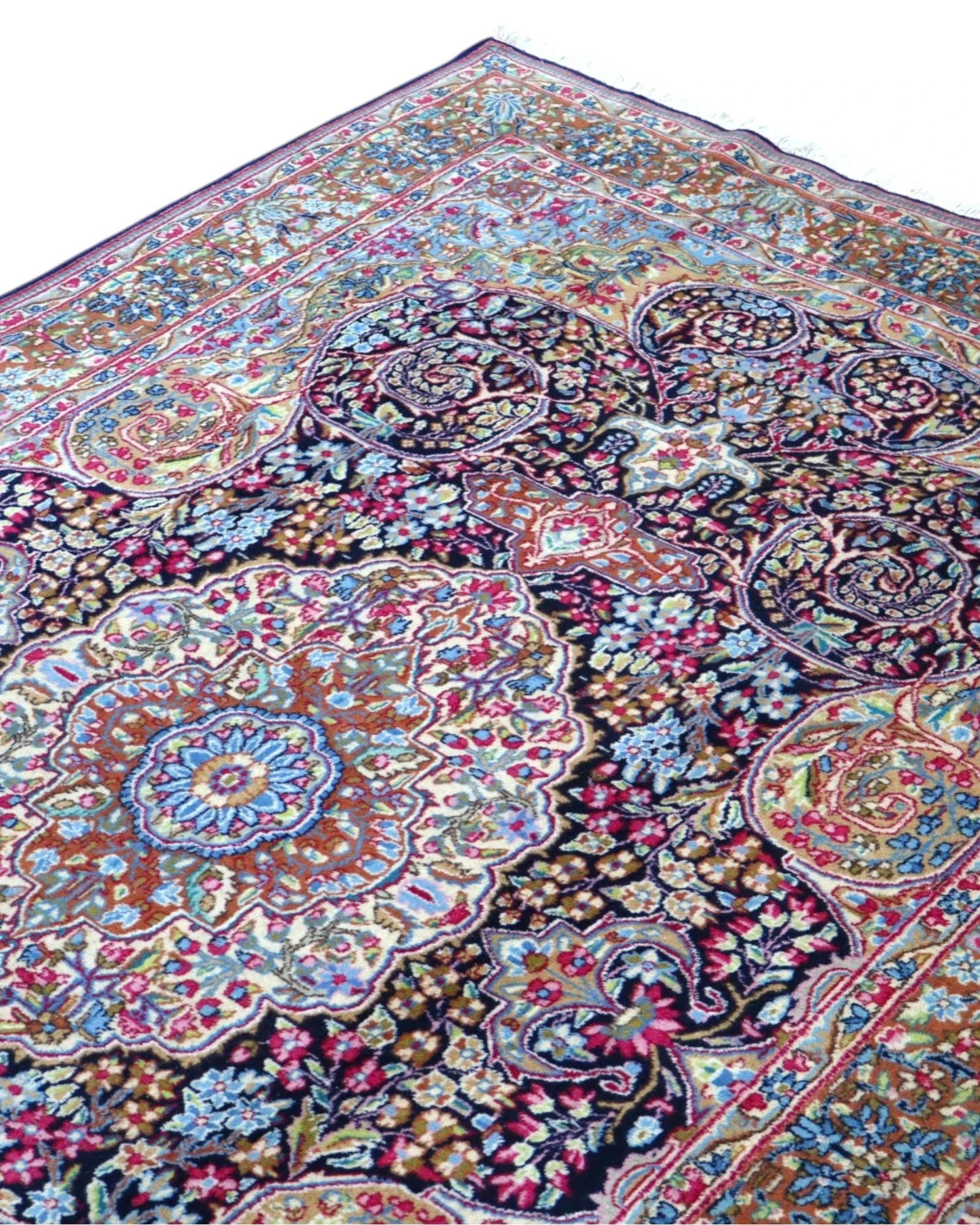 Kerman Perserteppich aus Iran, 244 × 158 cm
