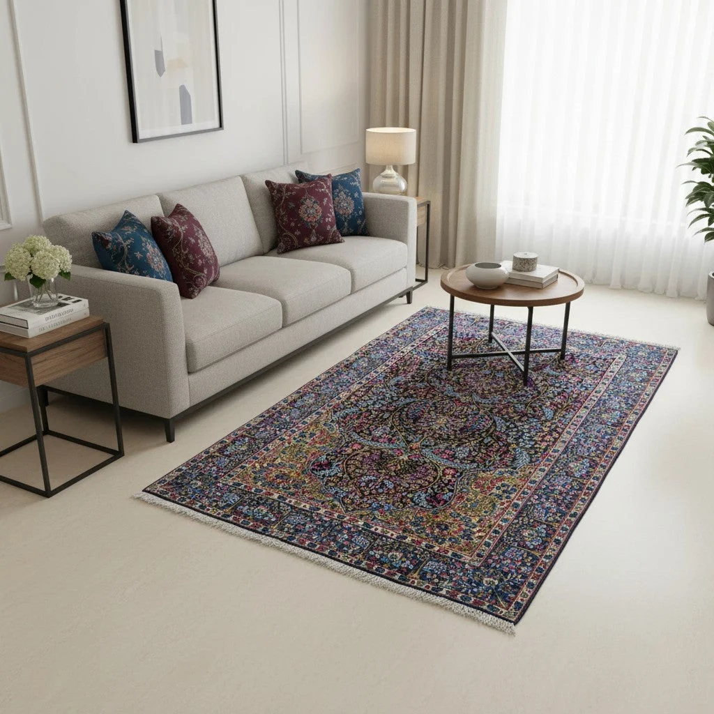 Kerman Perserteppich 247 × 153 cm aus Wolle, handgeknüpft