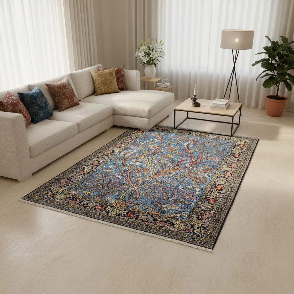 perserteppich-qom-281-x-180-cm-schurwolle-handgeknupft-floral-5 Ghom Perserteppich aus Iran, 281 × 180 cm