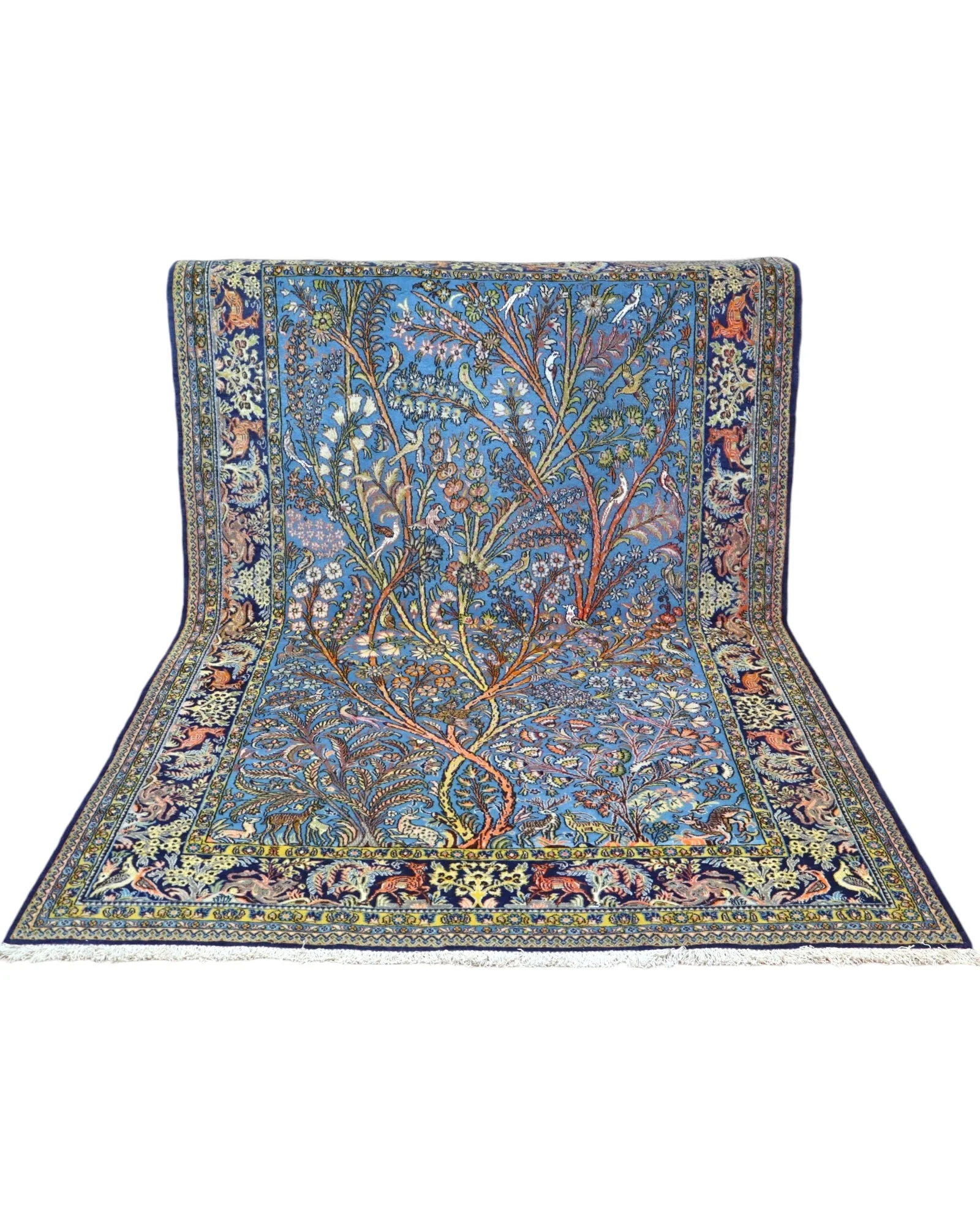 perserteppich-qom-281-x-180-cm-schurwolle-handgeknupft-floral-7 Ghom Perserteppich aus Iran, 281 × 180 cm