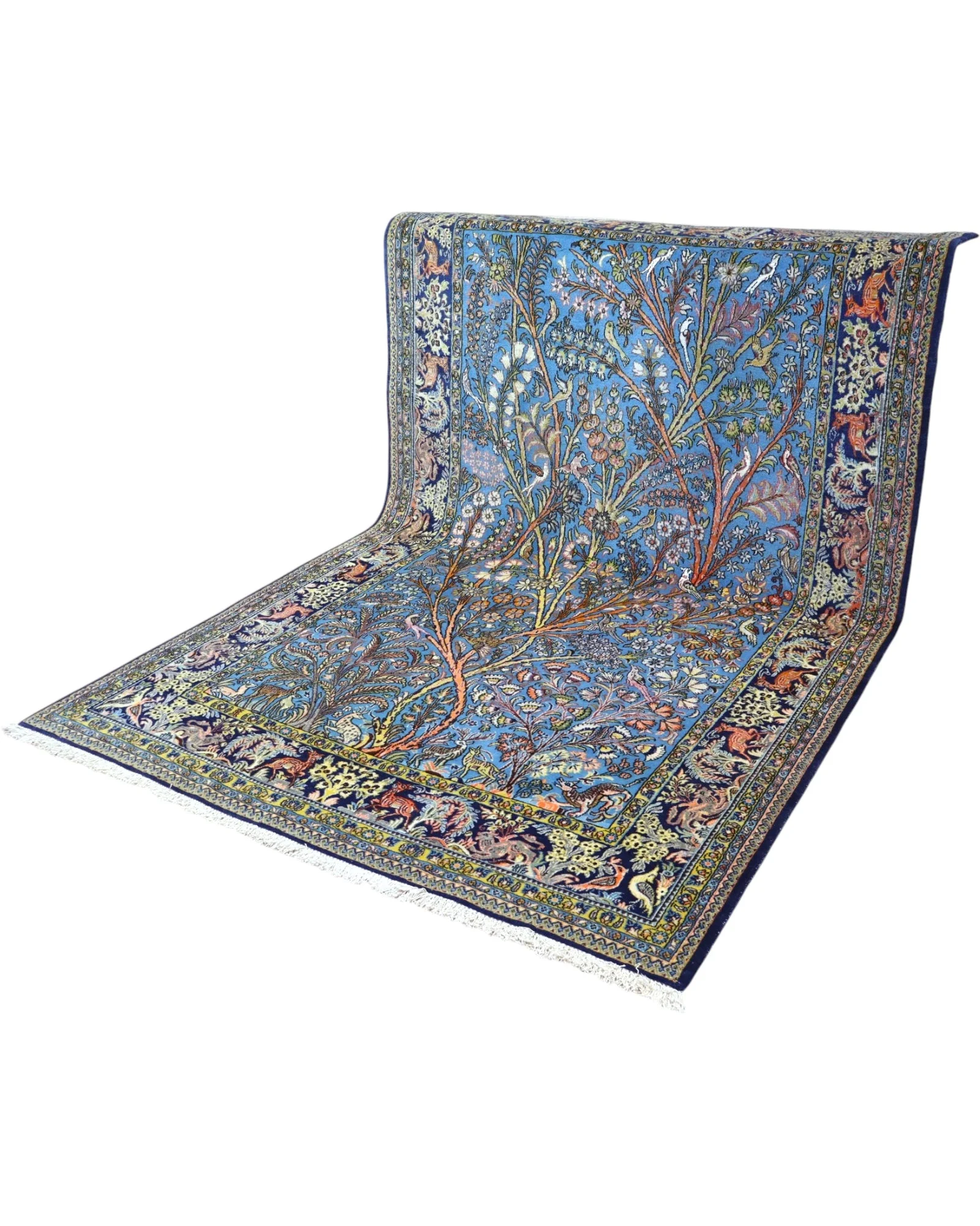 perserteppich-qom-281-x-180-cm-schurwolle-handgeknupft-floral-9 Ghom Perserteppich aus Iran, 281 × 180 cm