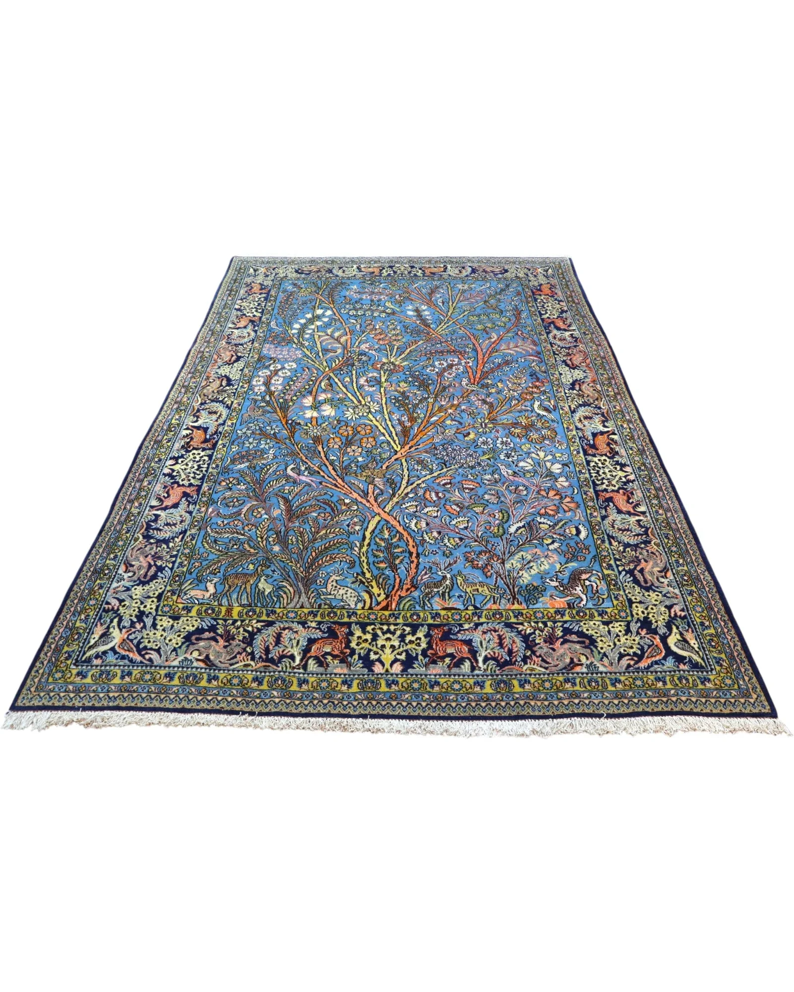 perserteppich-qom-281-x-180-cm-schurwolle-handgeknupft-floral-11 Ghom Perserteppich aus Iran, 281 × 180 cm