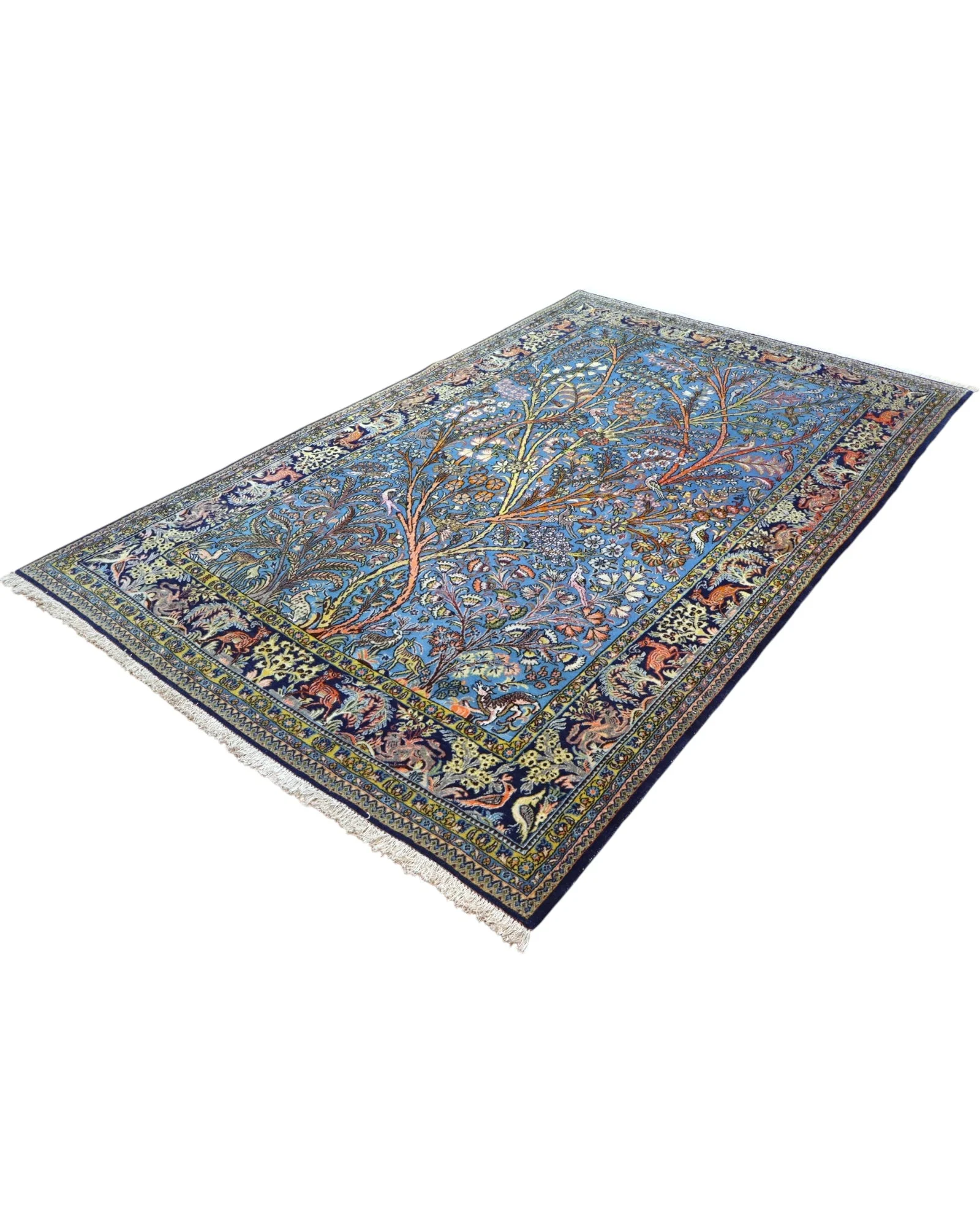 perserteppich-qom-281-x-180-cm-schurwolle-handgeknupft-floral-13 Ghom Perserteppich aus Iran, 281 × 180 cm