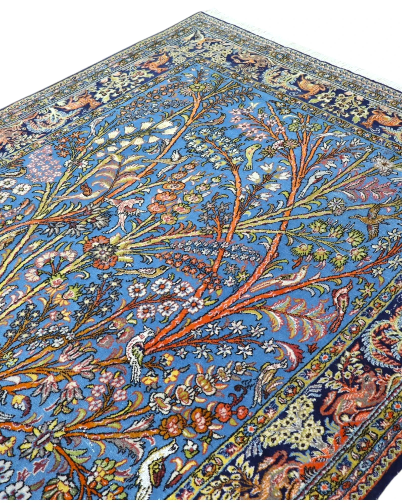 perserteppich-qom-281-x-180-cm-schurwolle-handgeknupft-floral-15 Ghom Perserteppich aus Iran, 281 × 180 cm