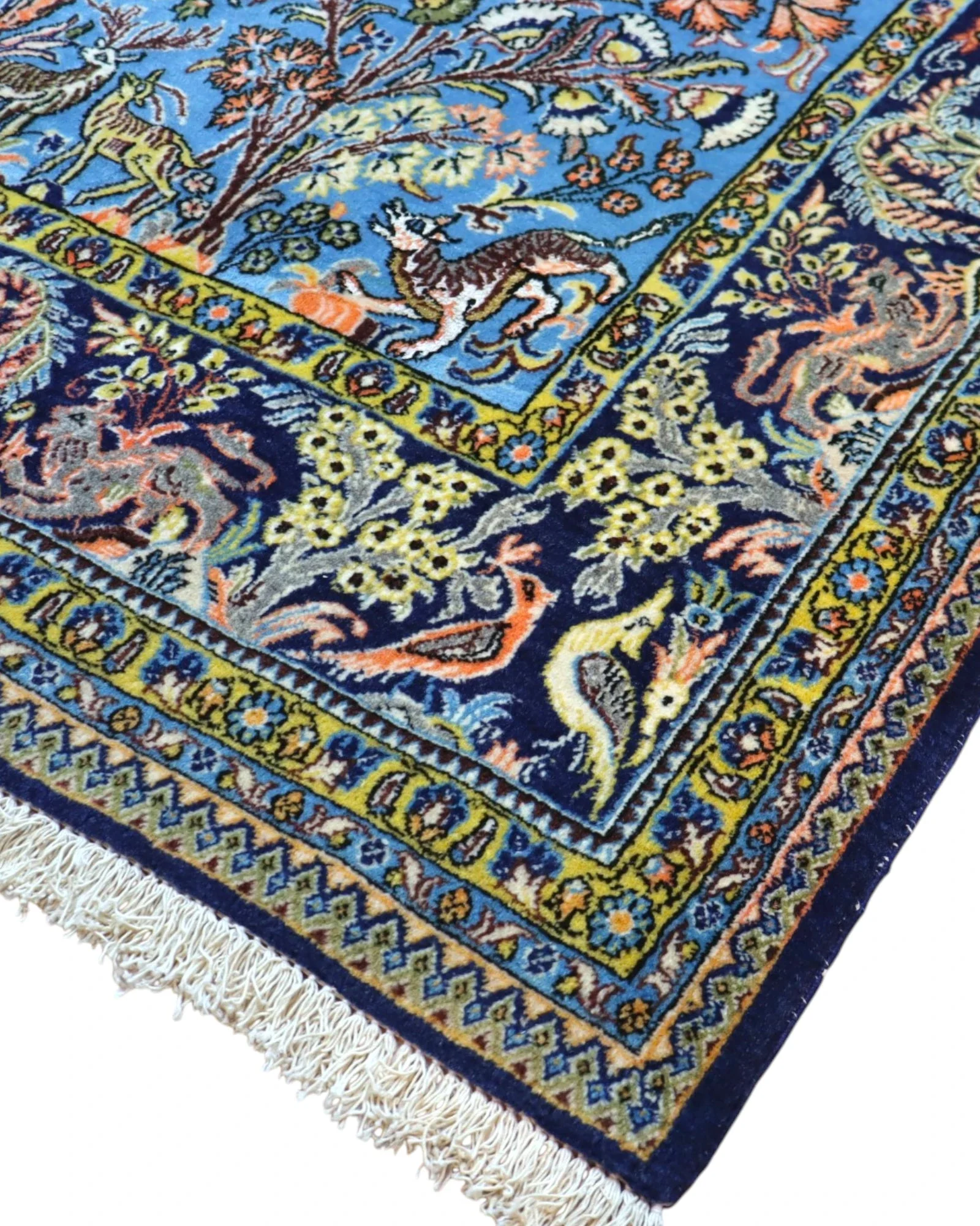 perserteppich-qom-281-x-180-cm-schurwolle-handgeknupft-floral-20 Ghom Perserteppich aus Iran, 281 × 180 cm