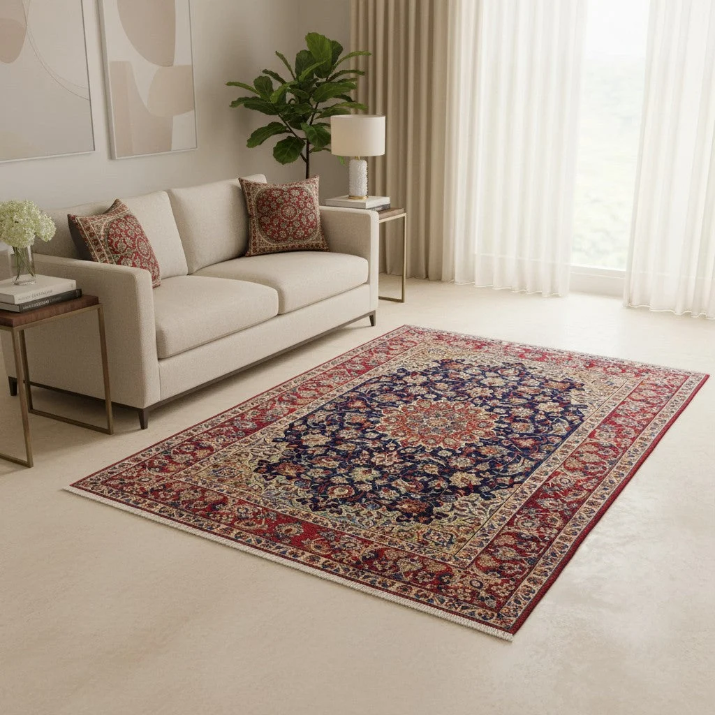 Isfahan Perserteppich aus Iran, 247 × 156 cm