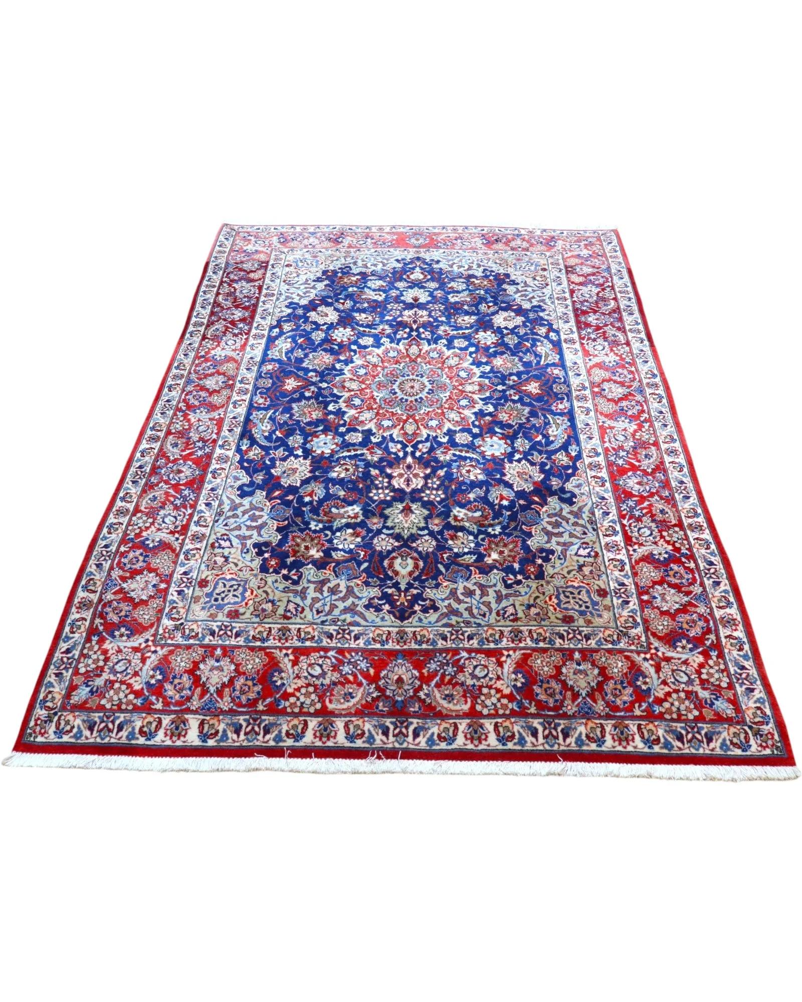 Isfahan Perserteppich aus Iran, 247 × 156 cm