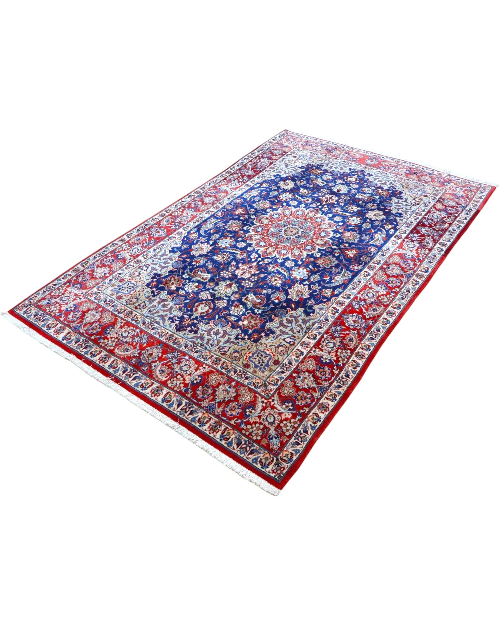 Isfahan Perserteppich aus Iran, 247 × 156 cm
