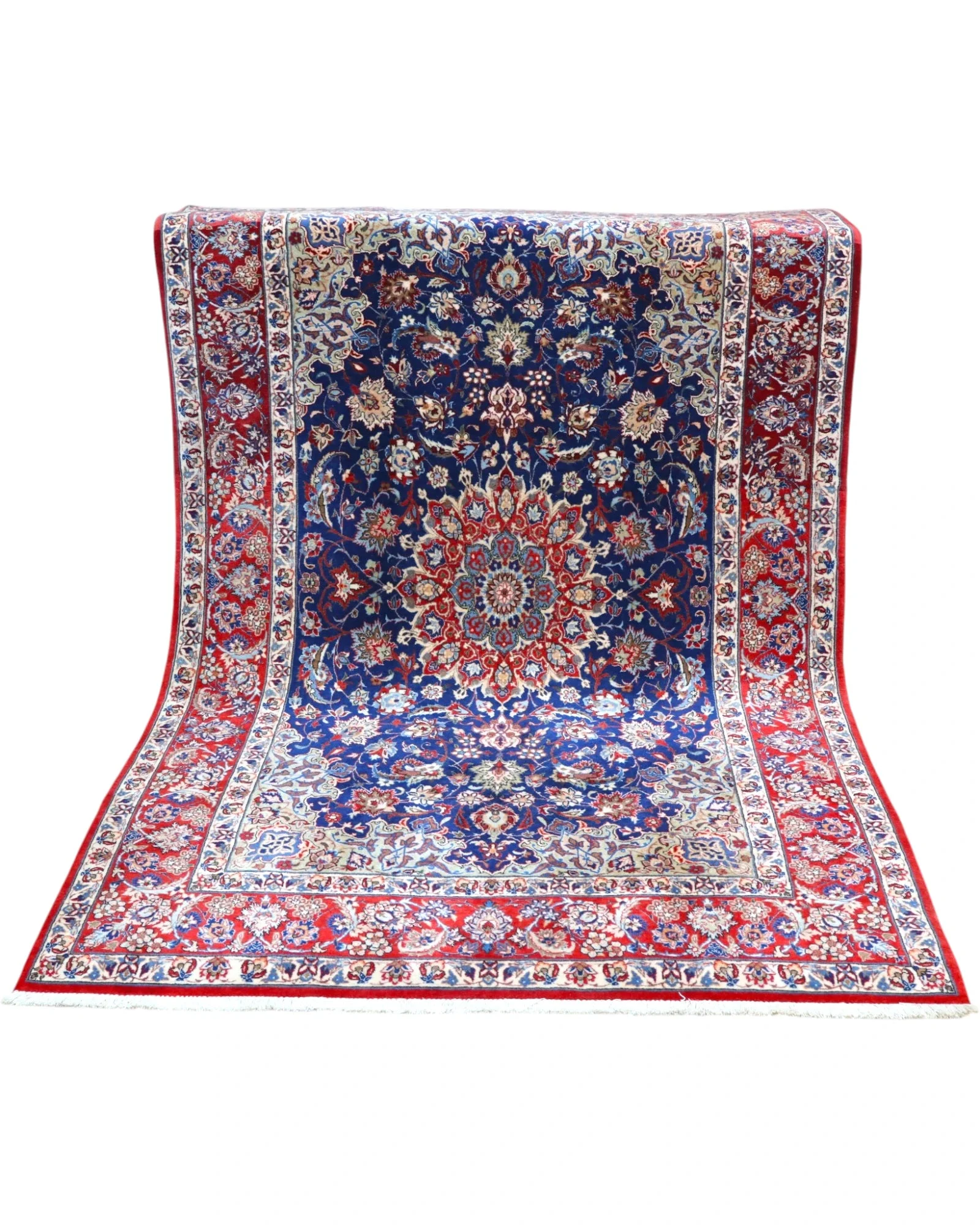 Isfahan Perserteppich aus Iran, 247 × 156 cm