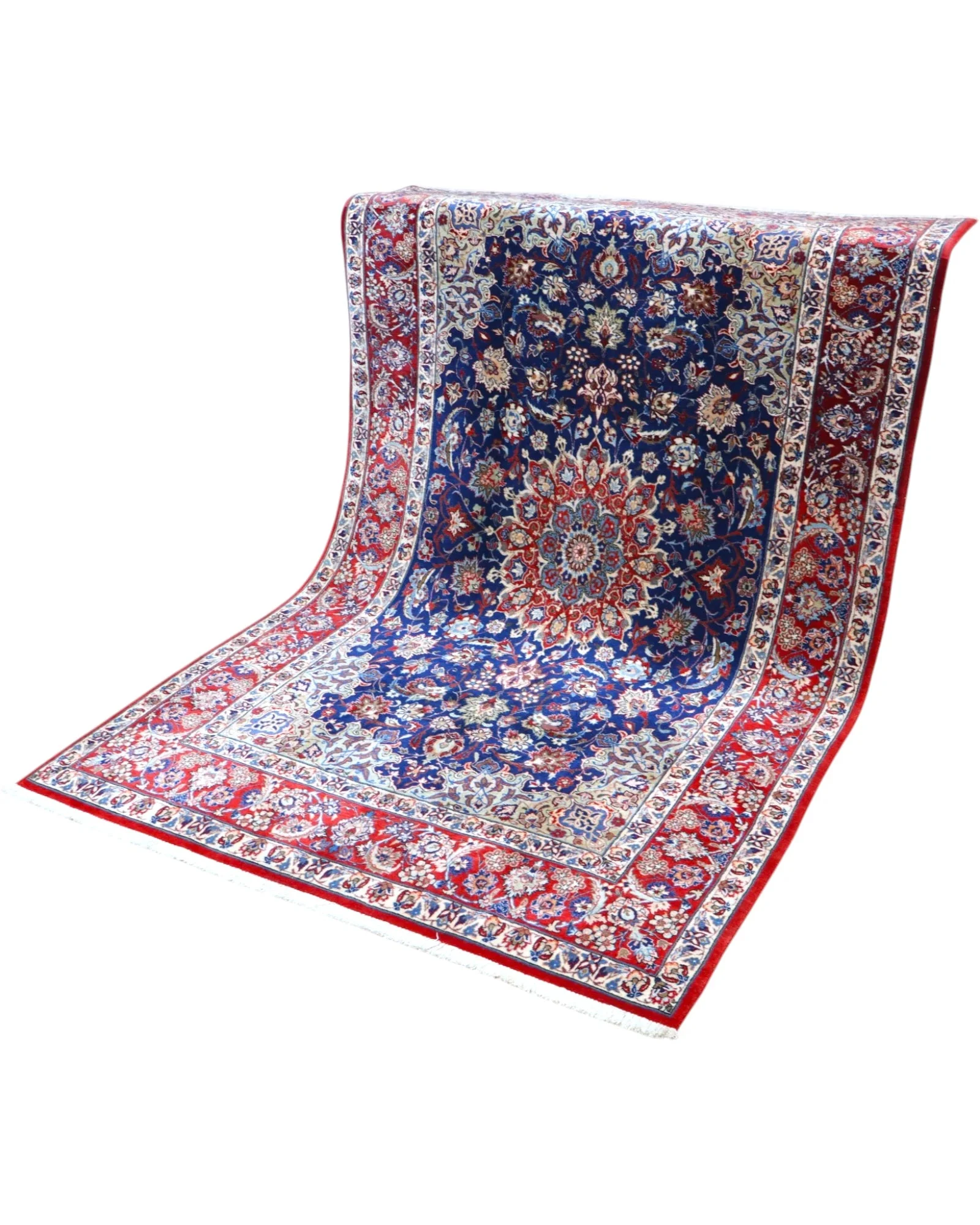 Isfahan Perserteppich aus Iran, 247 × 156 cm