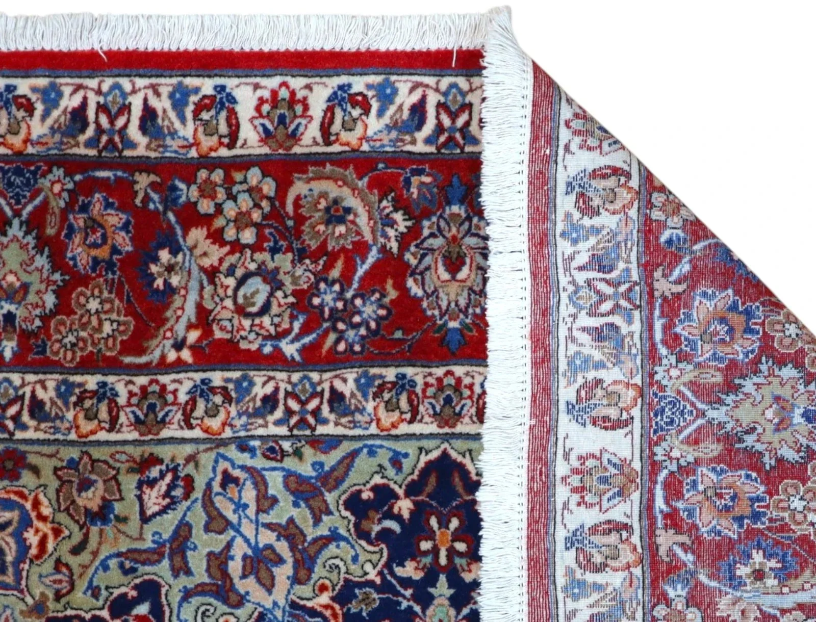Isfahan Perserteppich aus Iran, 247 × 156 cm