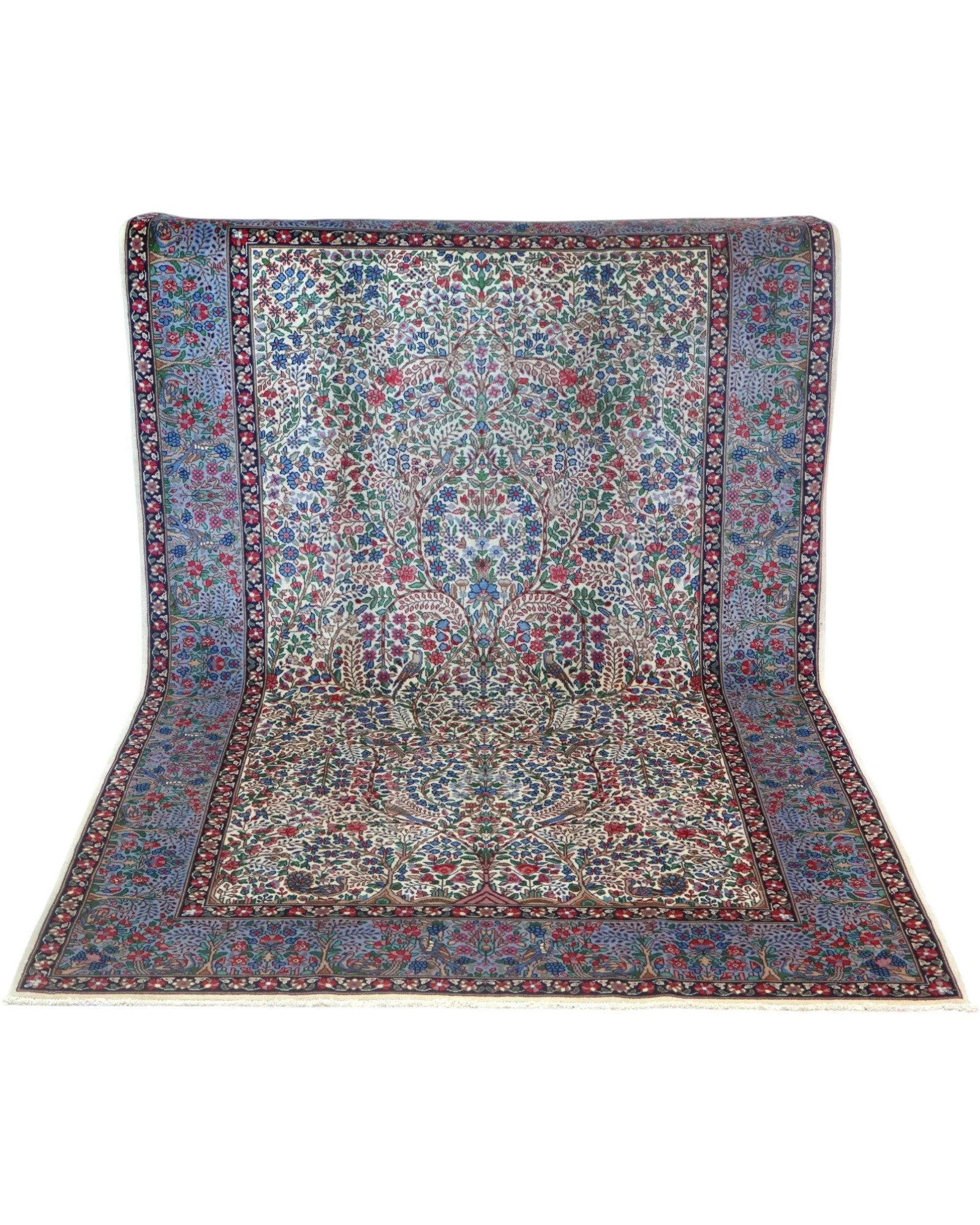 Kerman Perserteppich 243 × 156 cm aus Wolle, handgeknüpft