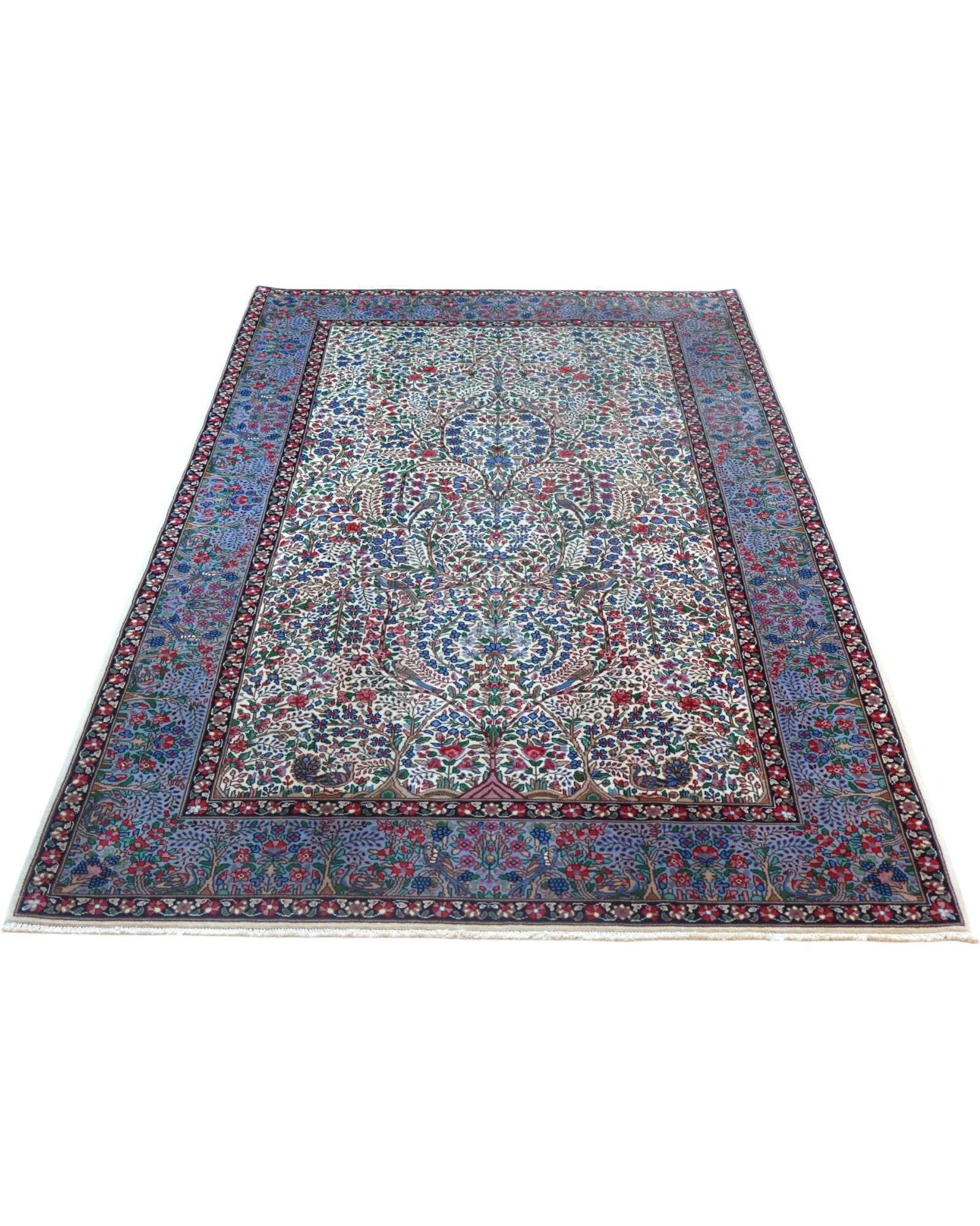 Kerman Perserteppich 243 × 156 cm aus Wolle, handgeknüpft