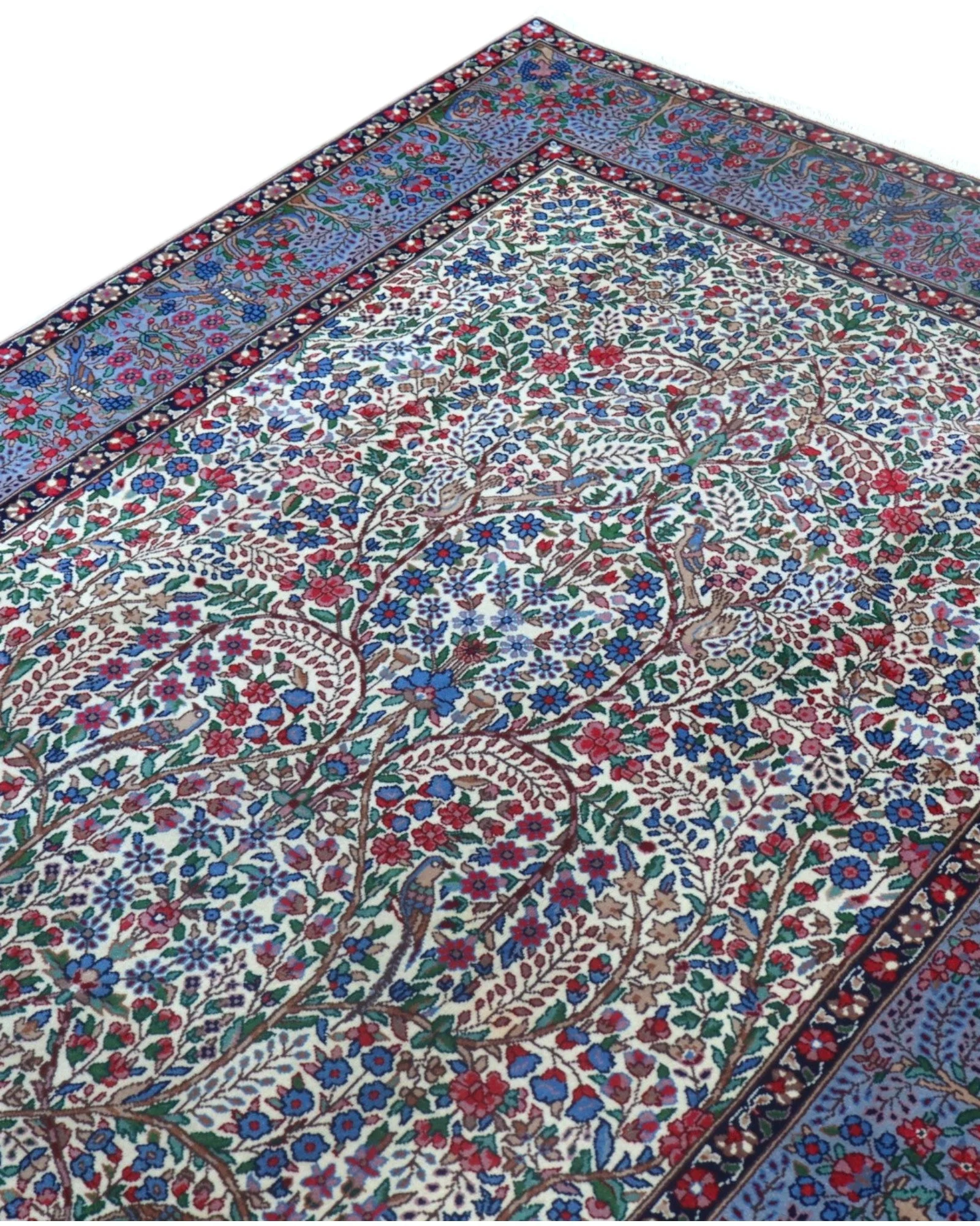 Kerman Perserteppich 243 × 156 cm aus Wolle, handgeknüpft