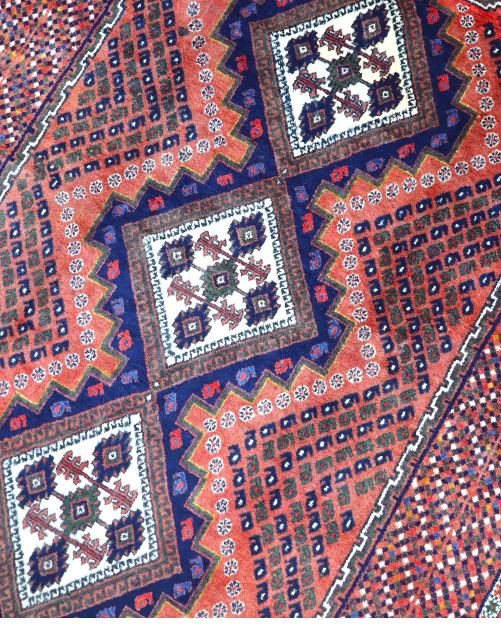 Handgeknüpfter Afshar Perserteppich, 231 × 168 cm, Wolle