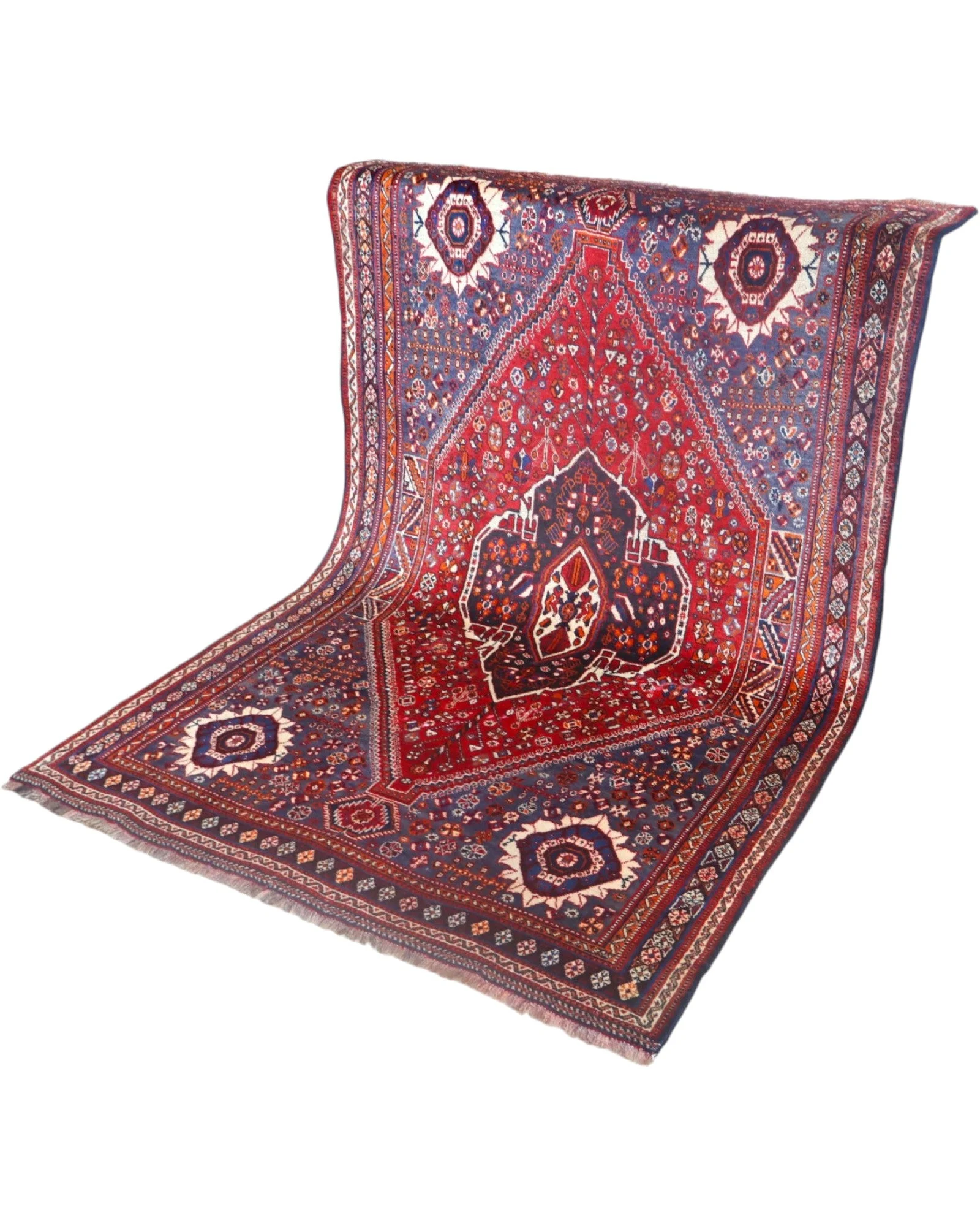 Handgeknüpfter Shiraz Perserteppich 233 × 150 cm