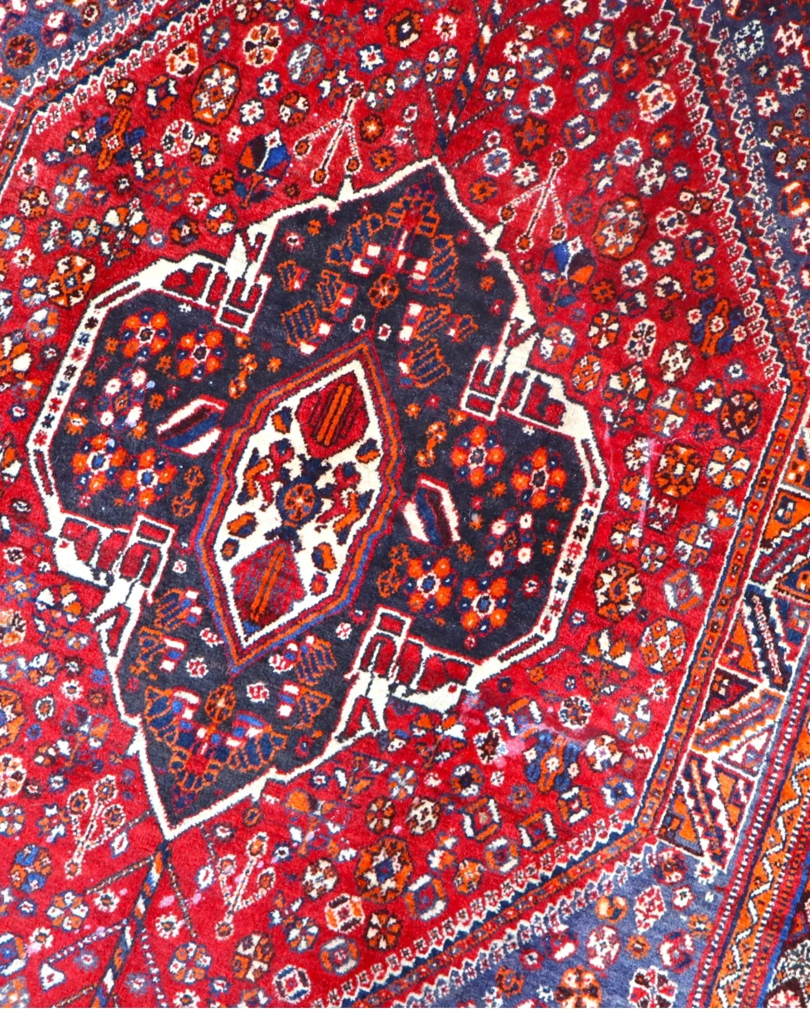 Handgeknüpfter Shiraz Perserteppich 233 × 150 cm