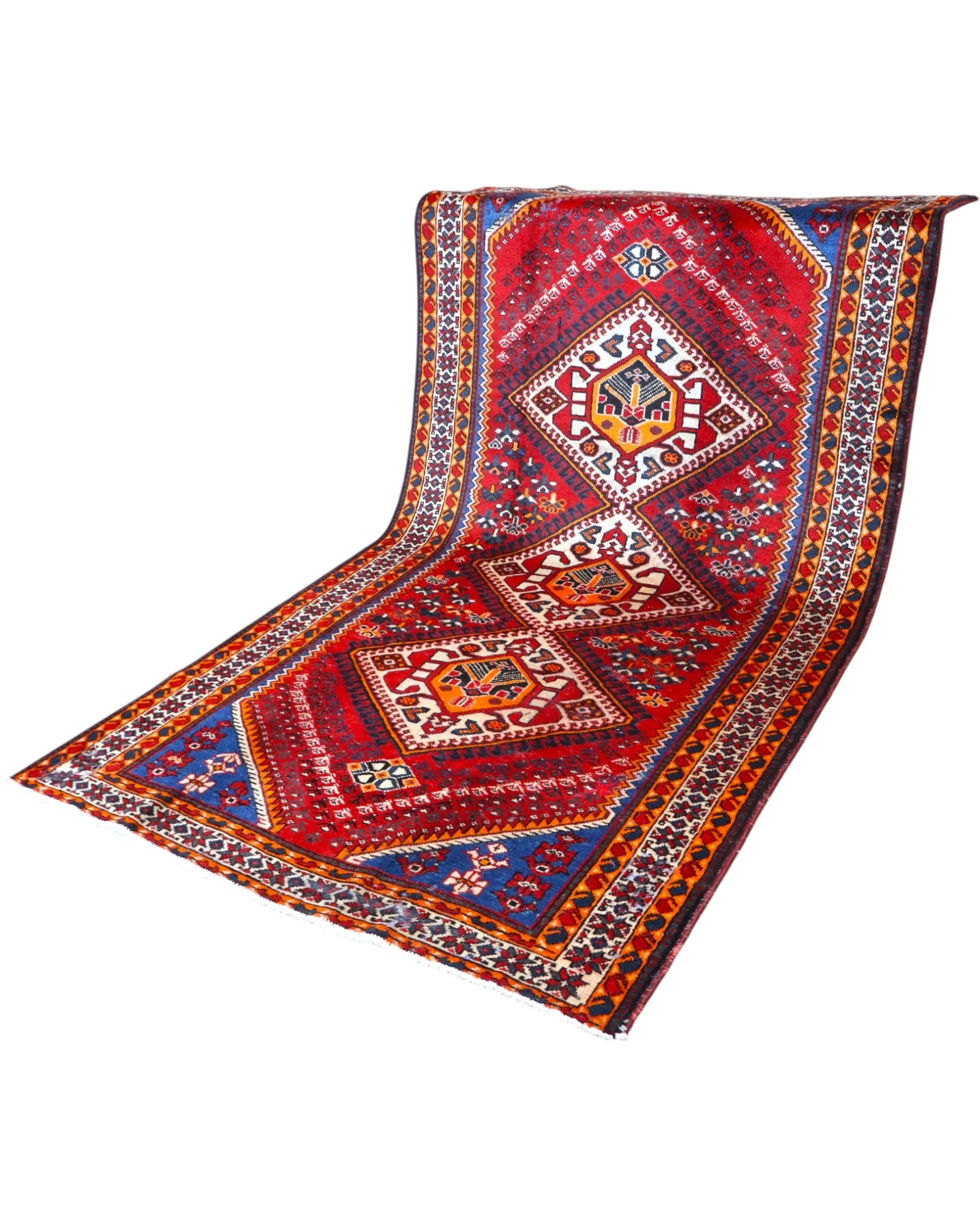 Shiraz Perserteppich 298 × 161 cm aus Wolle, handgeknüpft