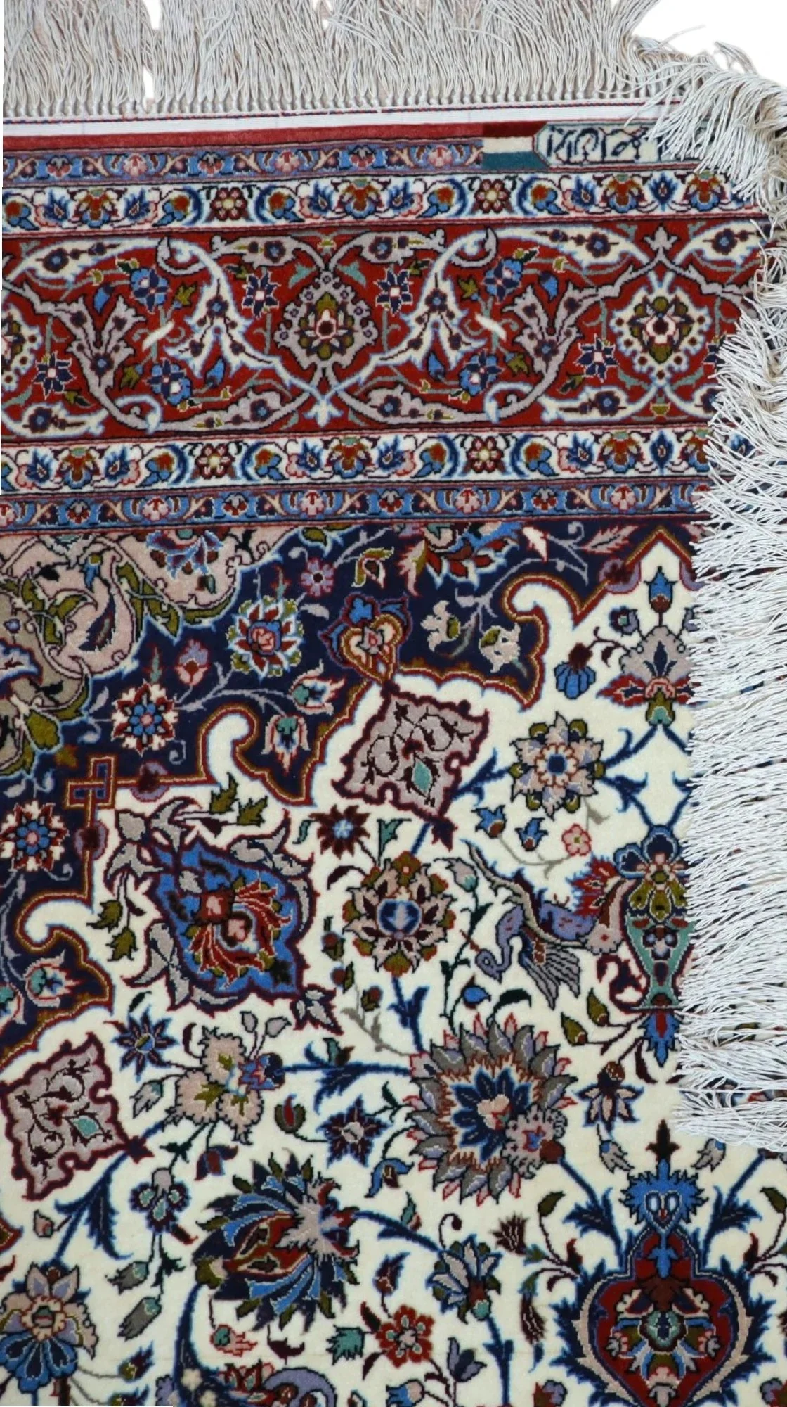 Handgeknüpfter Isfahan Perserteppich 238 × 154 cm
