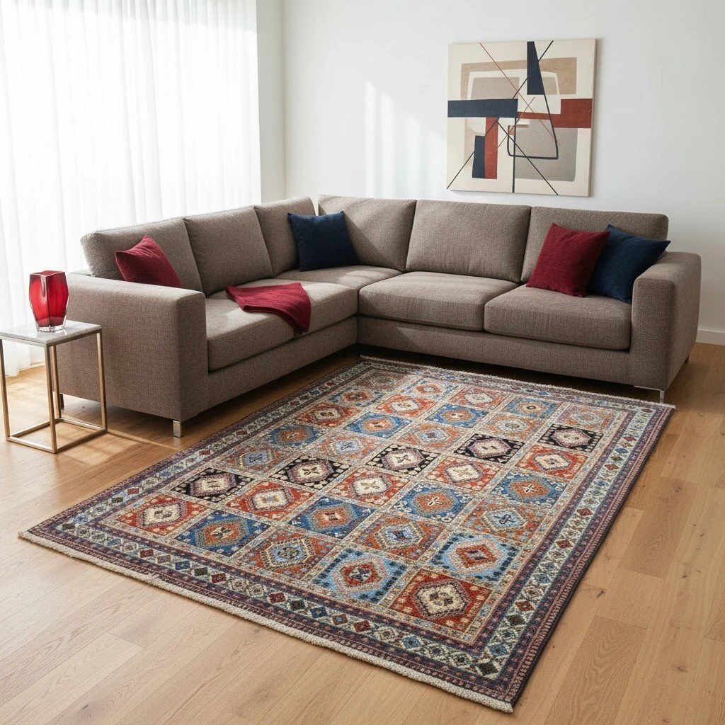 Perserteppich 290 × 204 cm aus Wolle, handgeknüpft