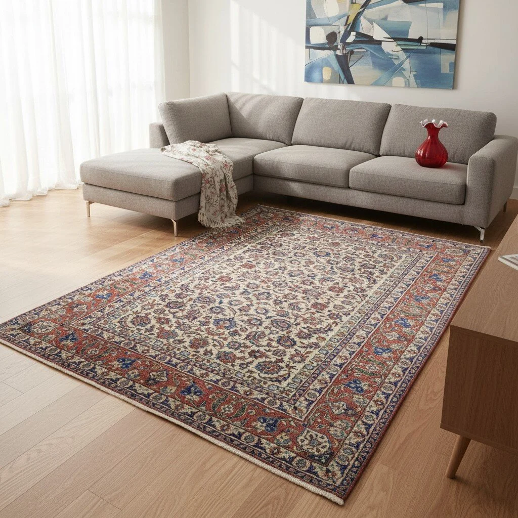 Handgeknüpfter Isfahan Perserteppich 322 × 216 cm