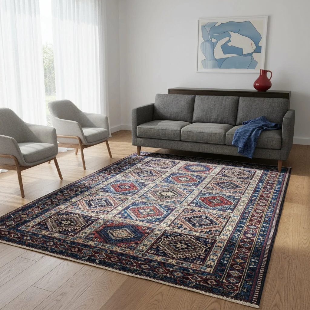 perserteppich-yalame-305-x-212-cm-schurwolle-handgeknupft-blau-1 Handgeknüpfter Perserteppich, 305 × 212 cm, Wolle