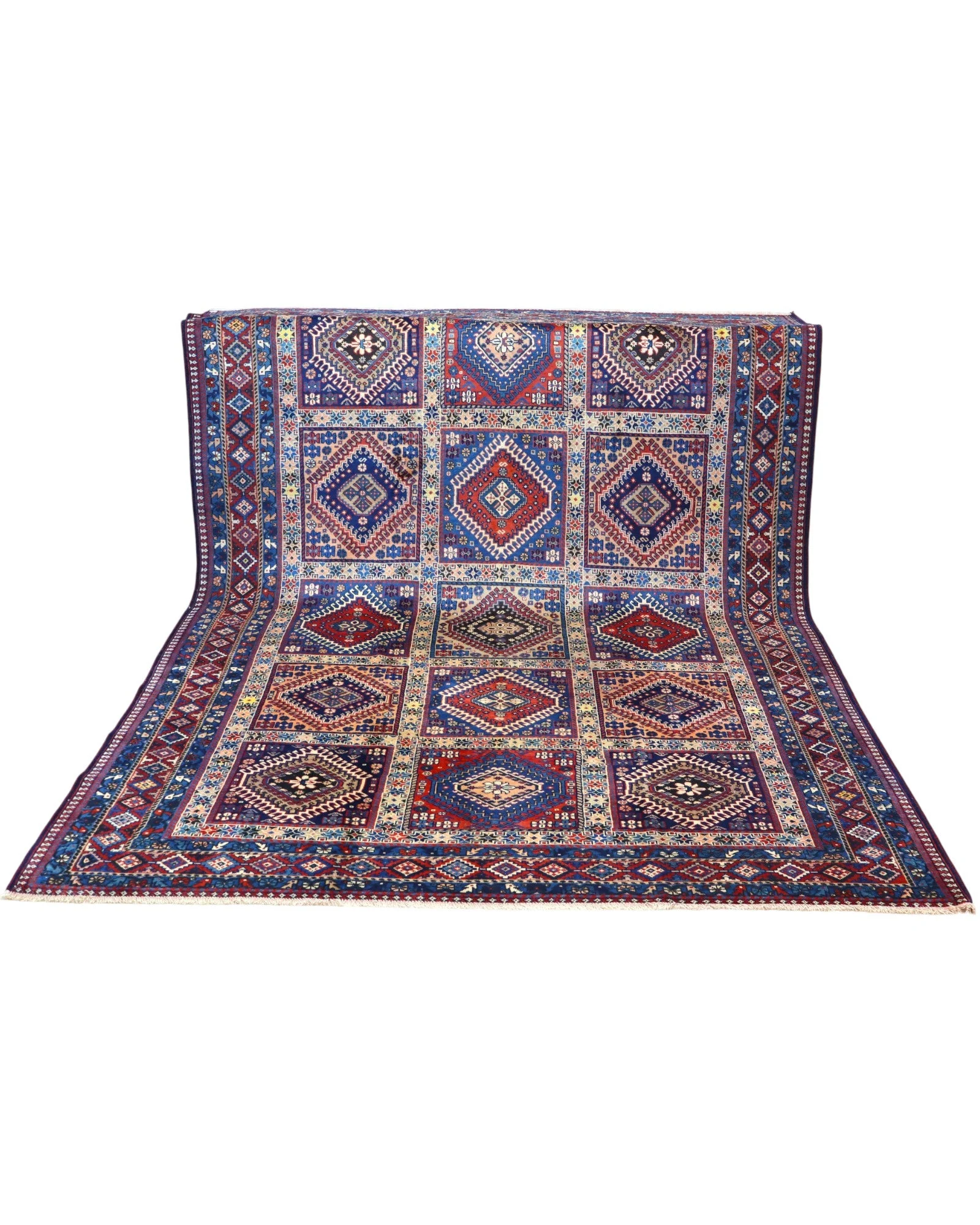 perserteppich-yalame-305-x-212-cm-schurwolle-handgeknupft-blau-2 Handgeknüpfter Perserteppich, 305 × 212 cm, Wolle