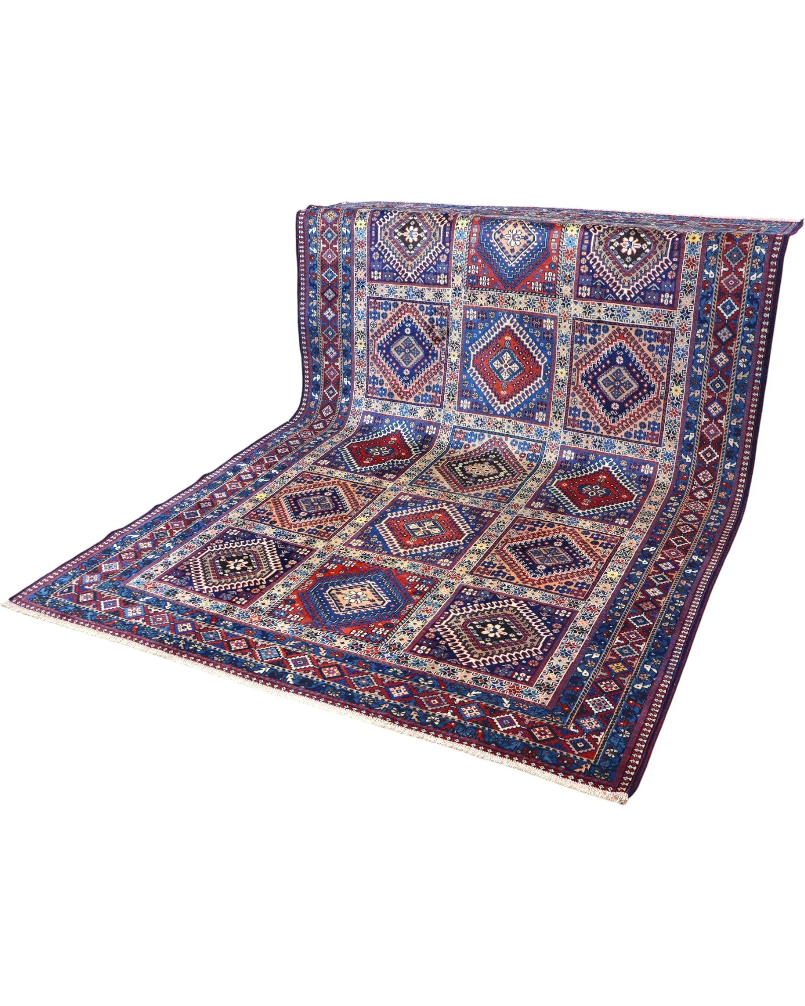 perserteppich-yalame-305-x-212-cm-schurwolle-handgeknupft-blau-3 Handgeknüpfter Perserteppich, 305 × 212 cm, Wolle