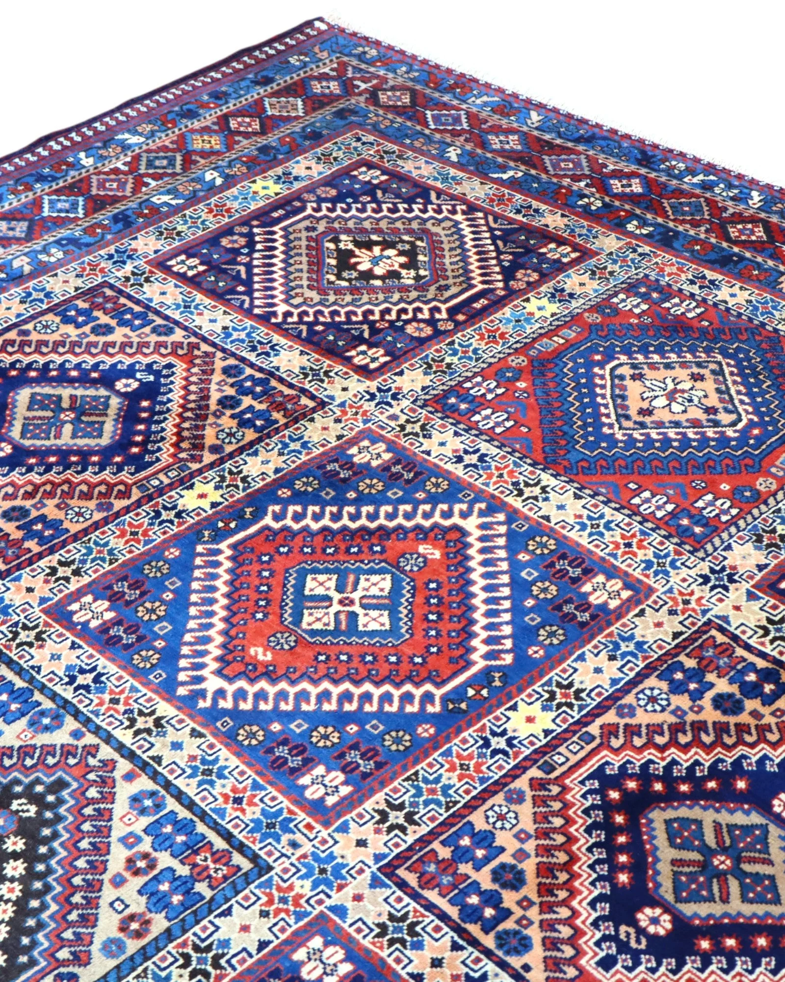 perserteppich-yalame-305-x-212-cm-schurwolle-handgeknupft-blau-6 Handgeknüpfter Perserteppich, 305 × 212 cm, Wolle