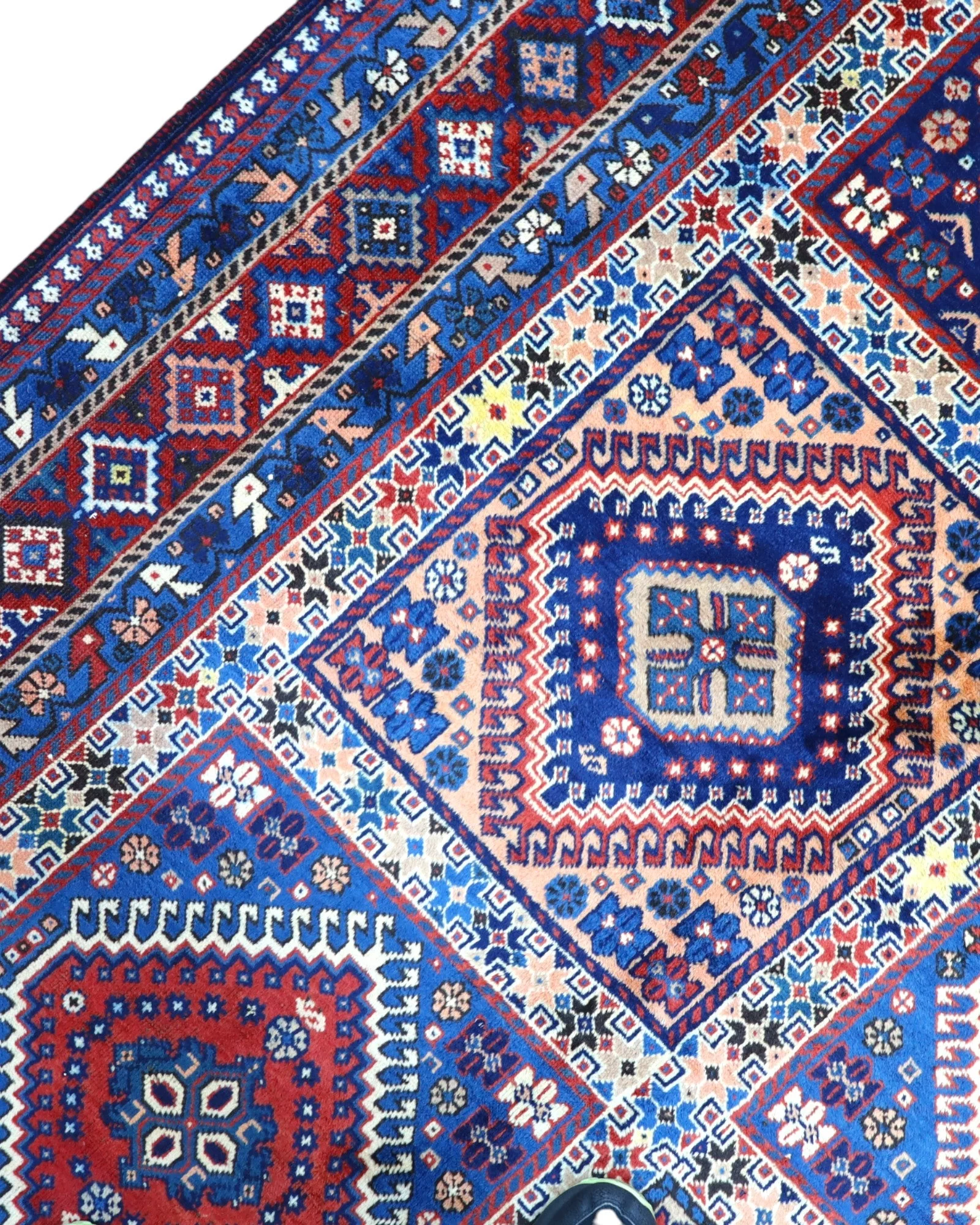 perserteppich-yalame-305-x-212-cm-schurwolle-handgeknupft-blau-7 Handgeknüpfter Perserteppich, 305 × 212 cm, Wolle