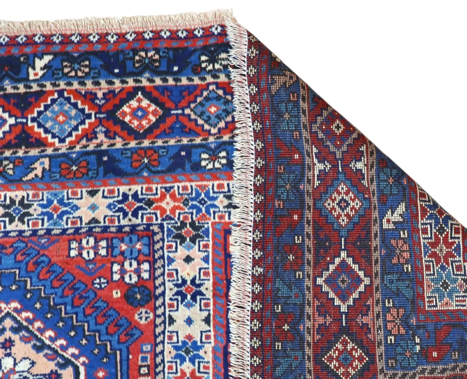 perserteppich-yalame-305-x-212-cm-schurwolle-handgeknupft-blau-rueckseite Handgeknüpfter Perserteppich, 305 × 212 cm, Wolle