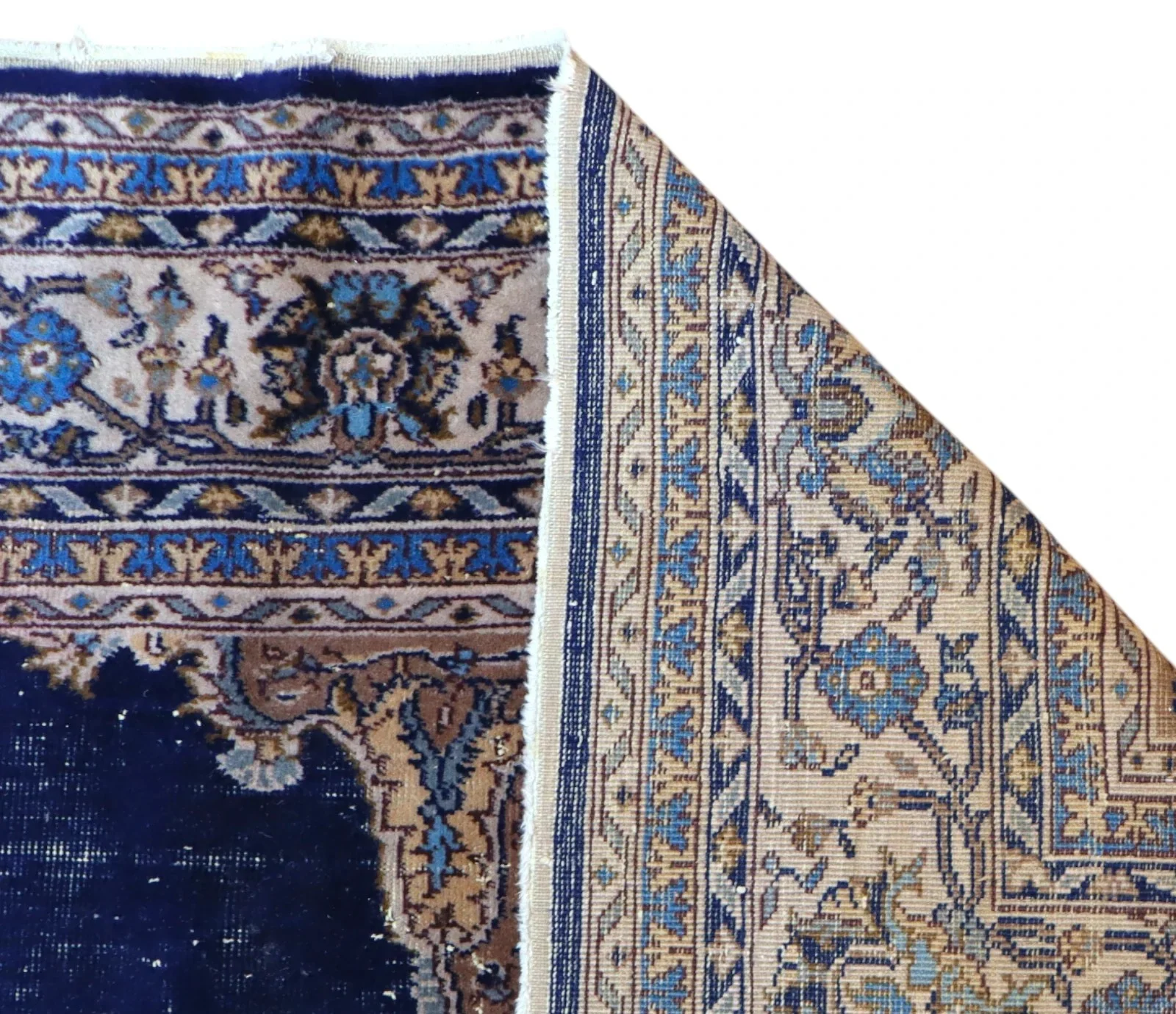 perserteppich-kerman-348-x-254-cm-schurwolle-handgeknupft-rueckseite Handgeknüpfter Kerman Perserteppich, 348 × 254 cm, Wolle