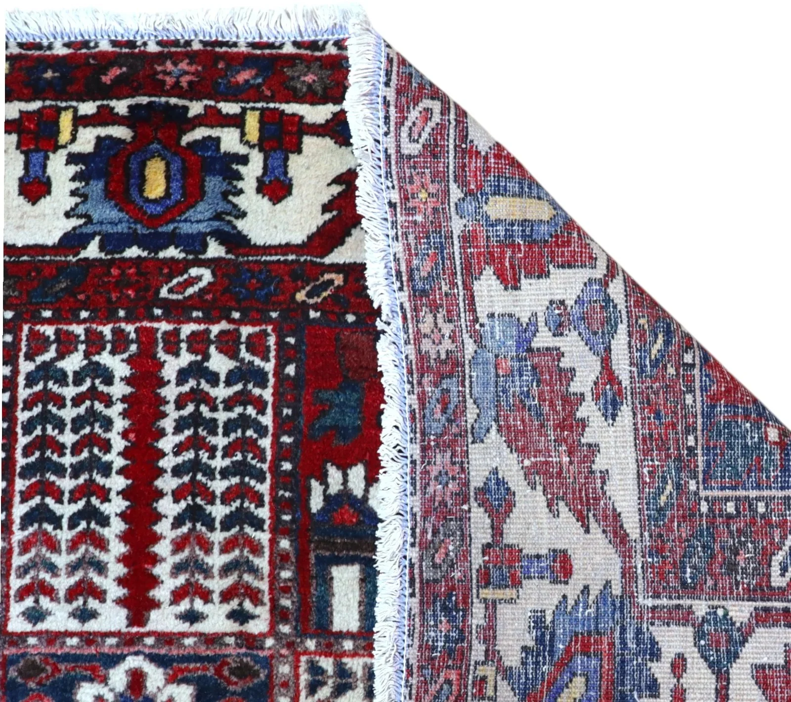 perserteppich-bakhtiary-306-x-211-cm-schurwolle-handgeknupft-rueckseite Perserteppich 306 × 211 cm aus Wolle, handgeknüpft