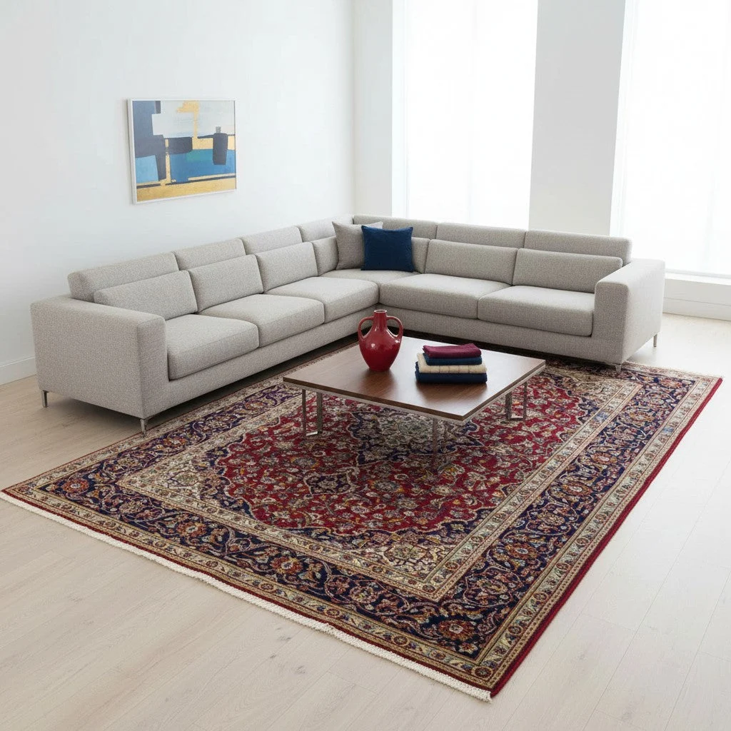 Kashan Perserteppich aus Iran, 238 × 247 cm