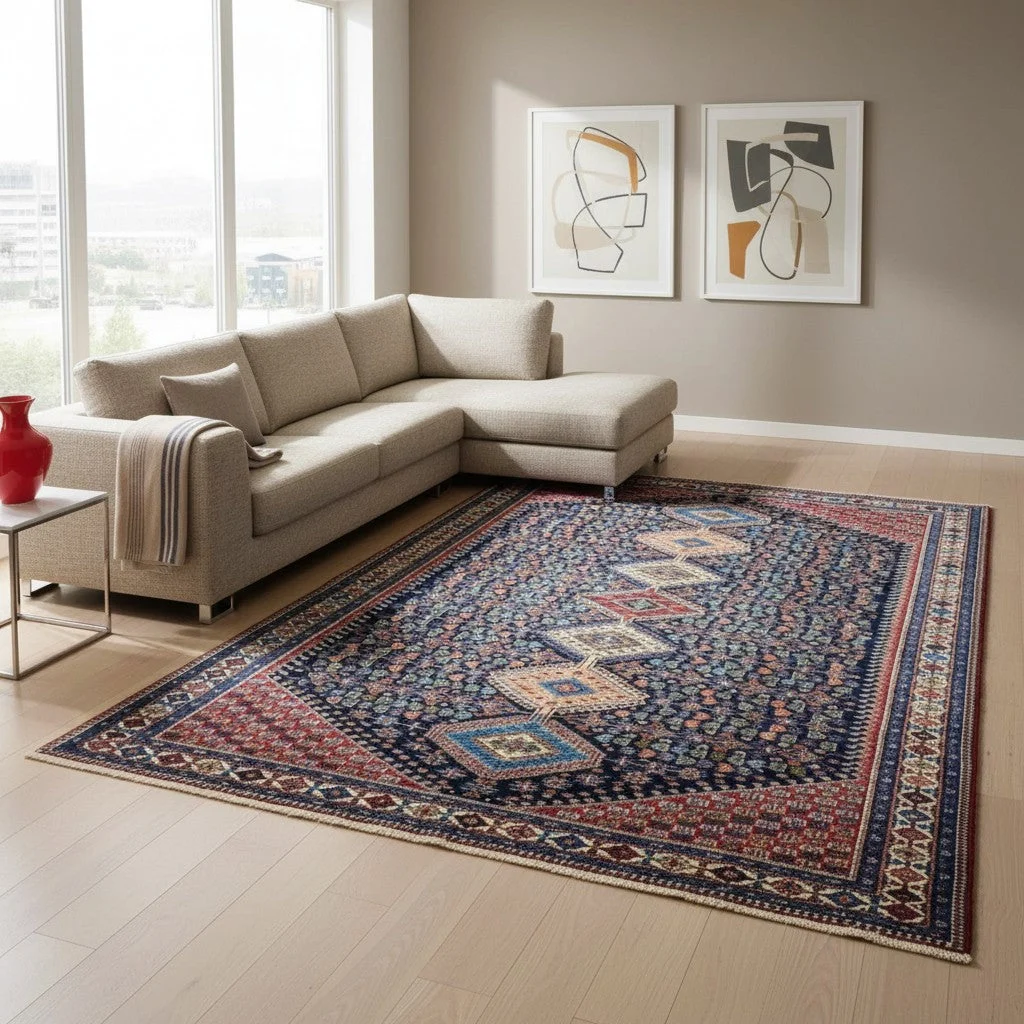 Perserteppich 346 × 265 cm aus Wolle, handgeknüpft