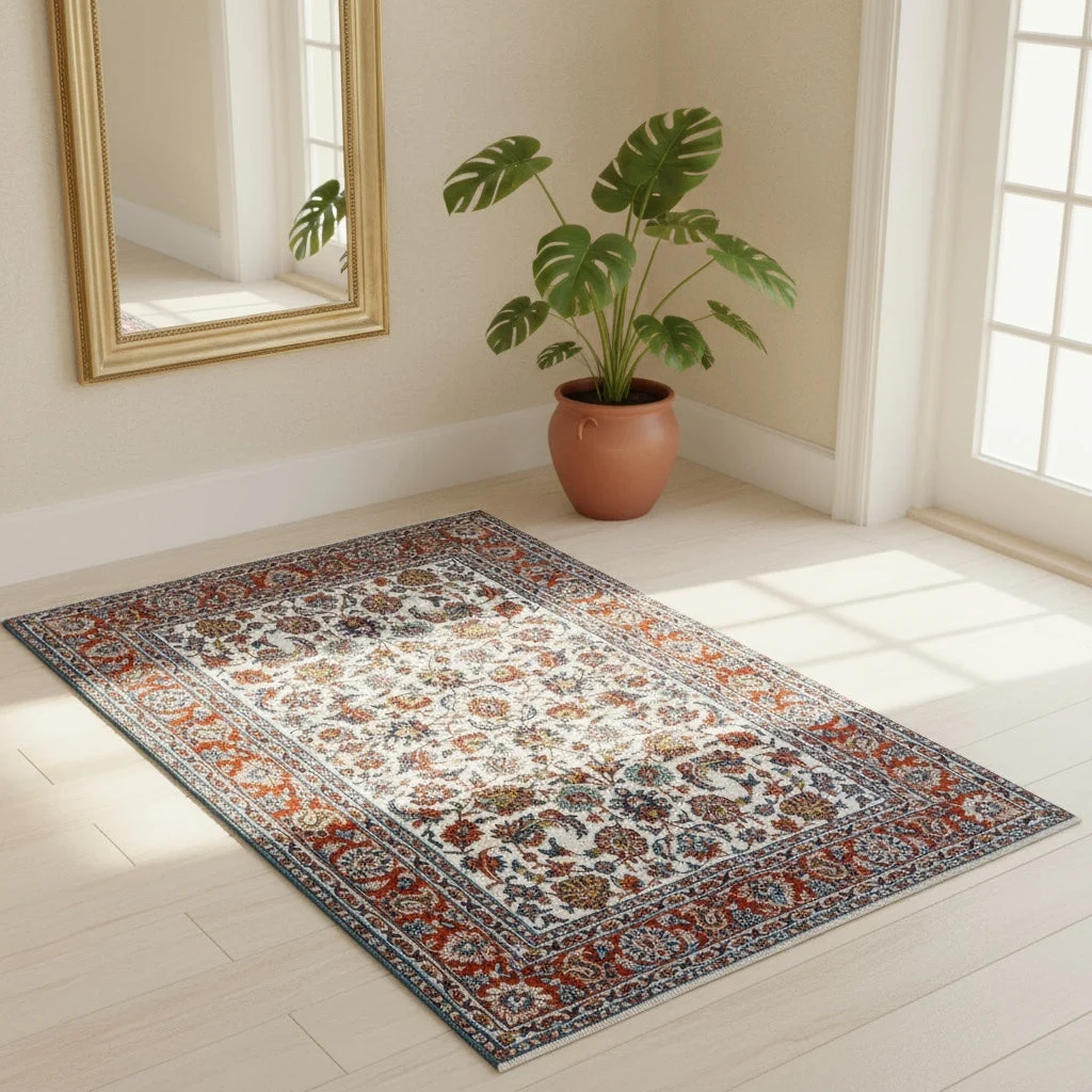 Isfahan Perserteppich aus Iran, 182 × 124 cm