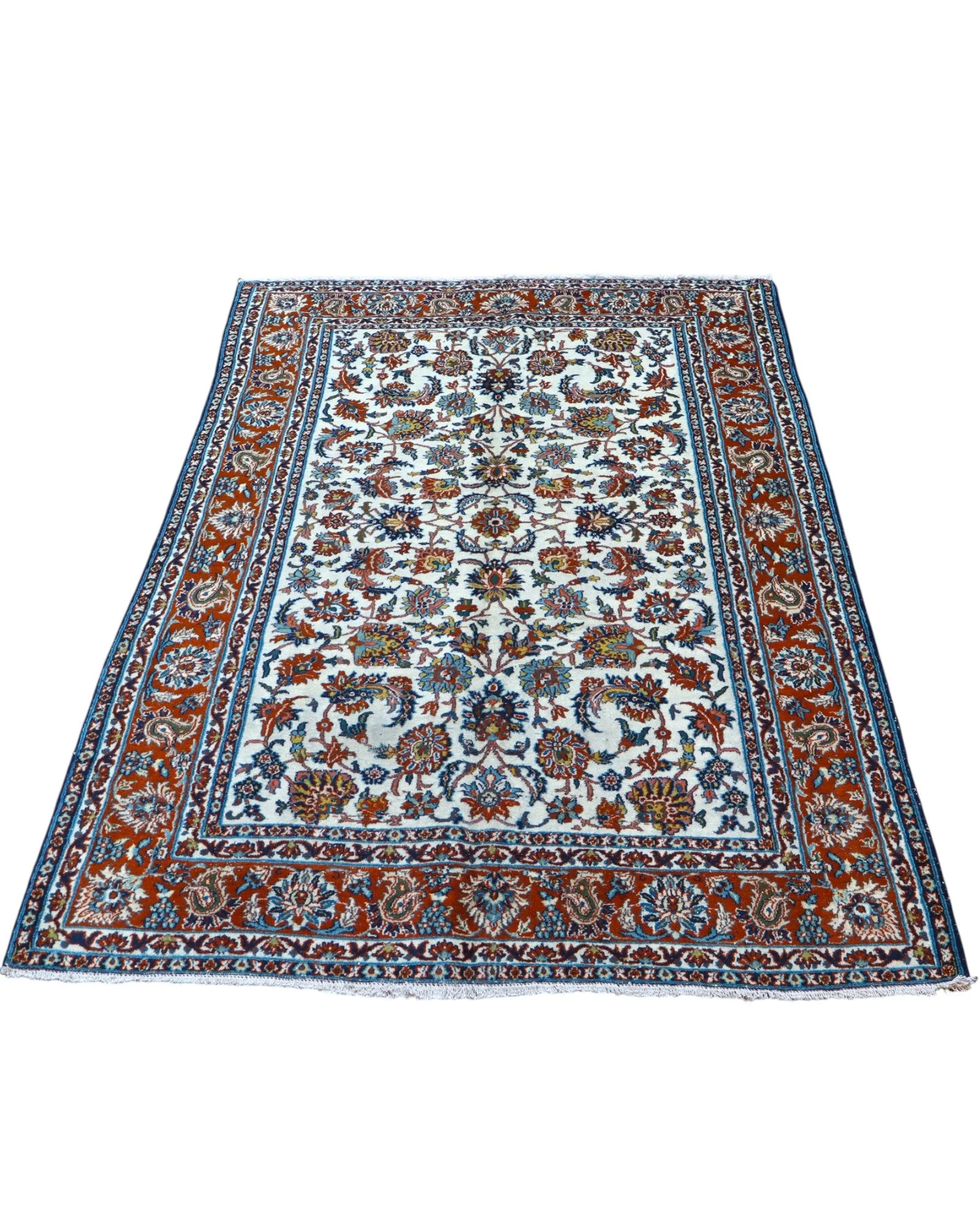 Isfahan Perserteppich aus Iran, 182 × 124 cm