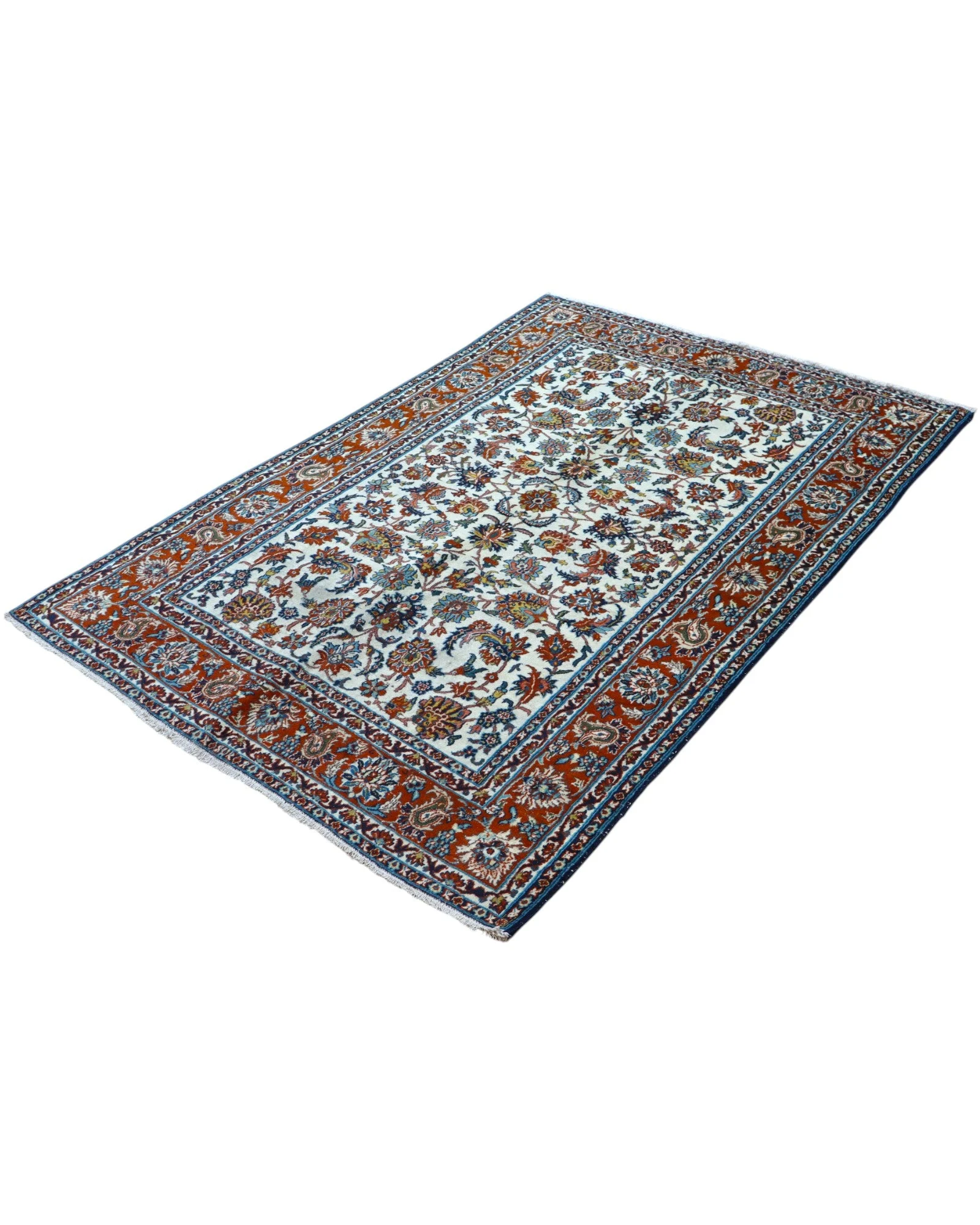 Isfahan Perserteppich aus Iran, 182 × 124 cm