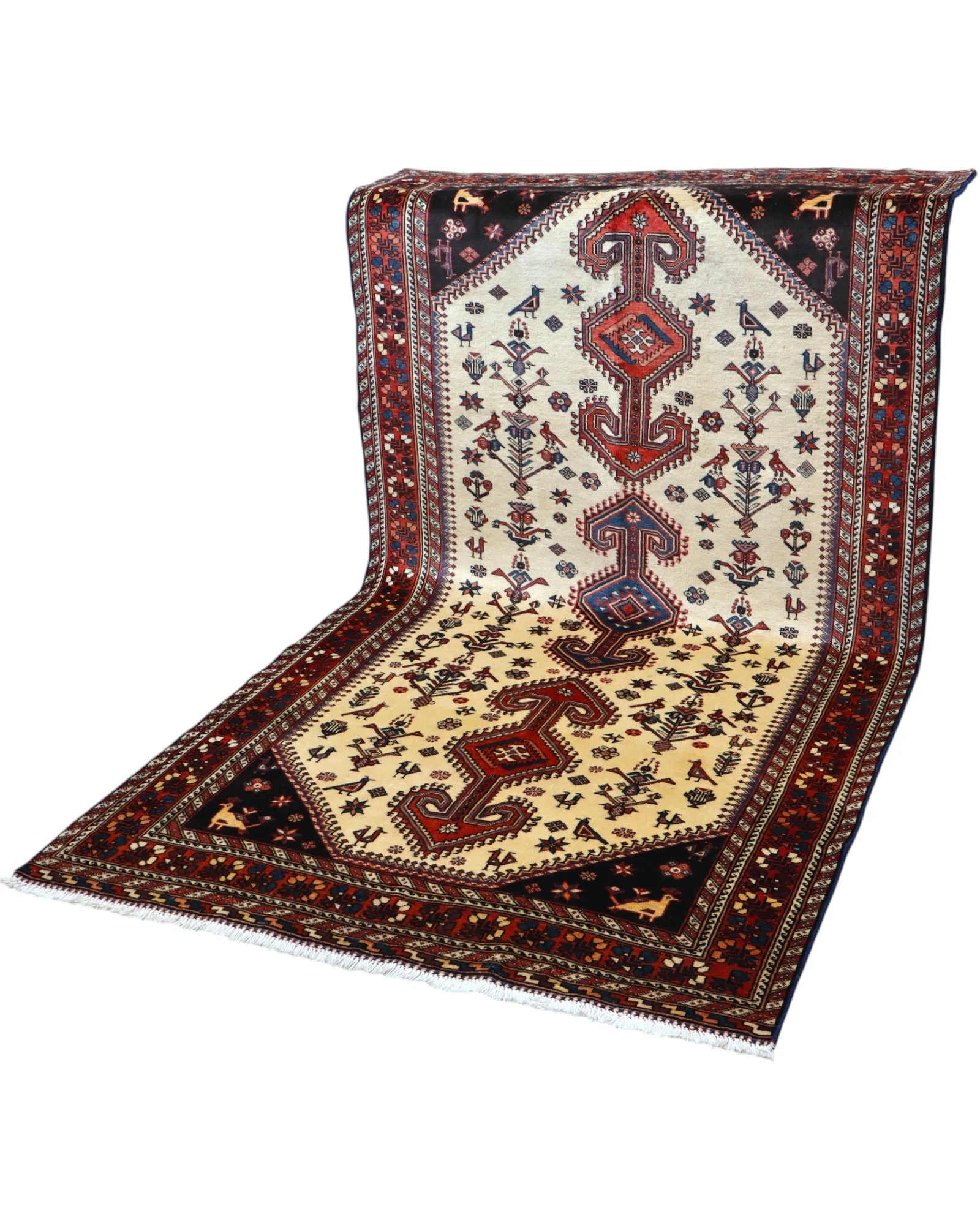 Perserteppich 241 × 135 cm aus Wolle, handgeknüpft