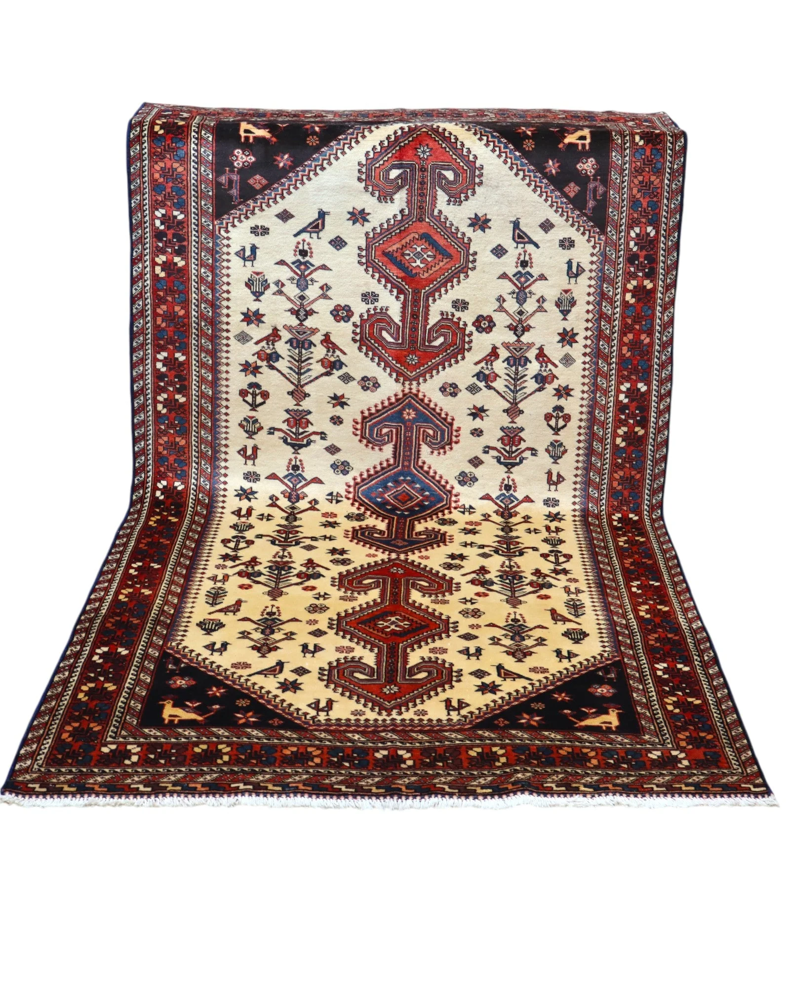 Perserteppich 241 × 135 cm aus Wolle, handgeknüpft