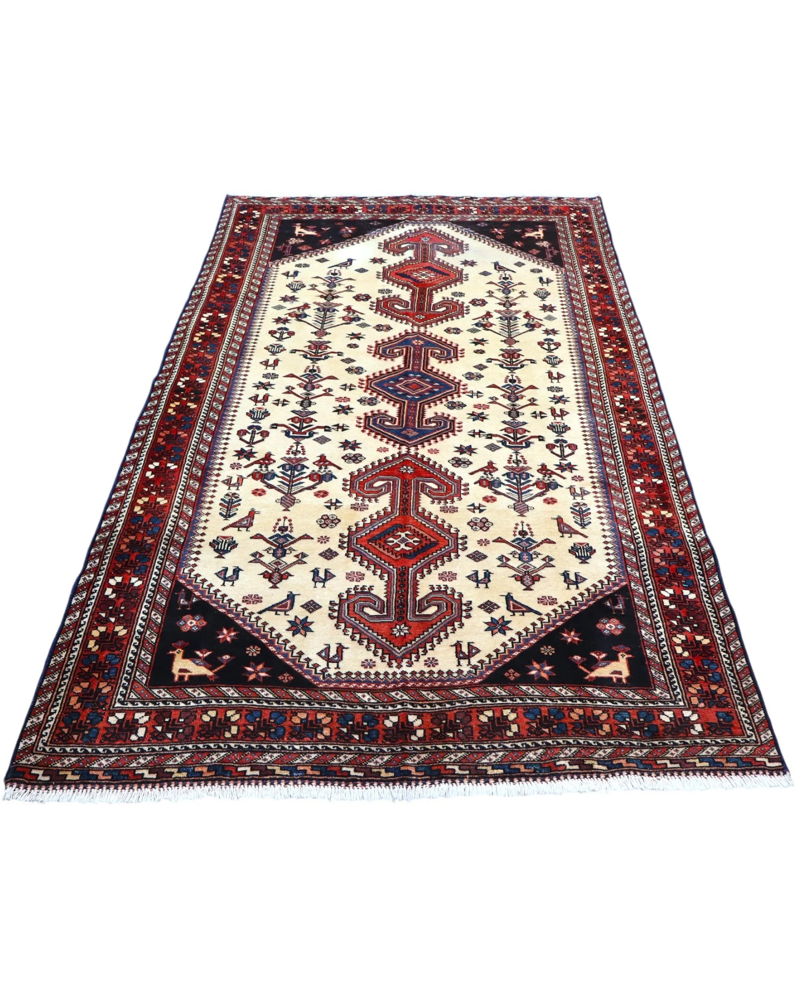 Perserteppich 241 × 135 cm aus Wolle, handgeknüpft