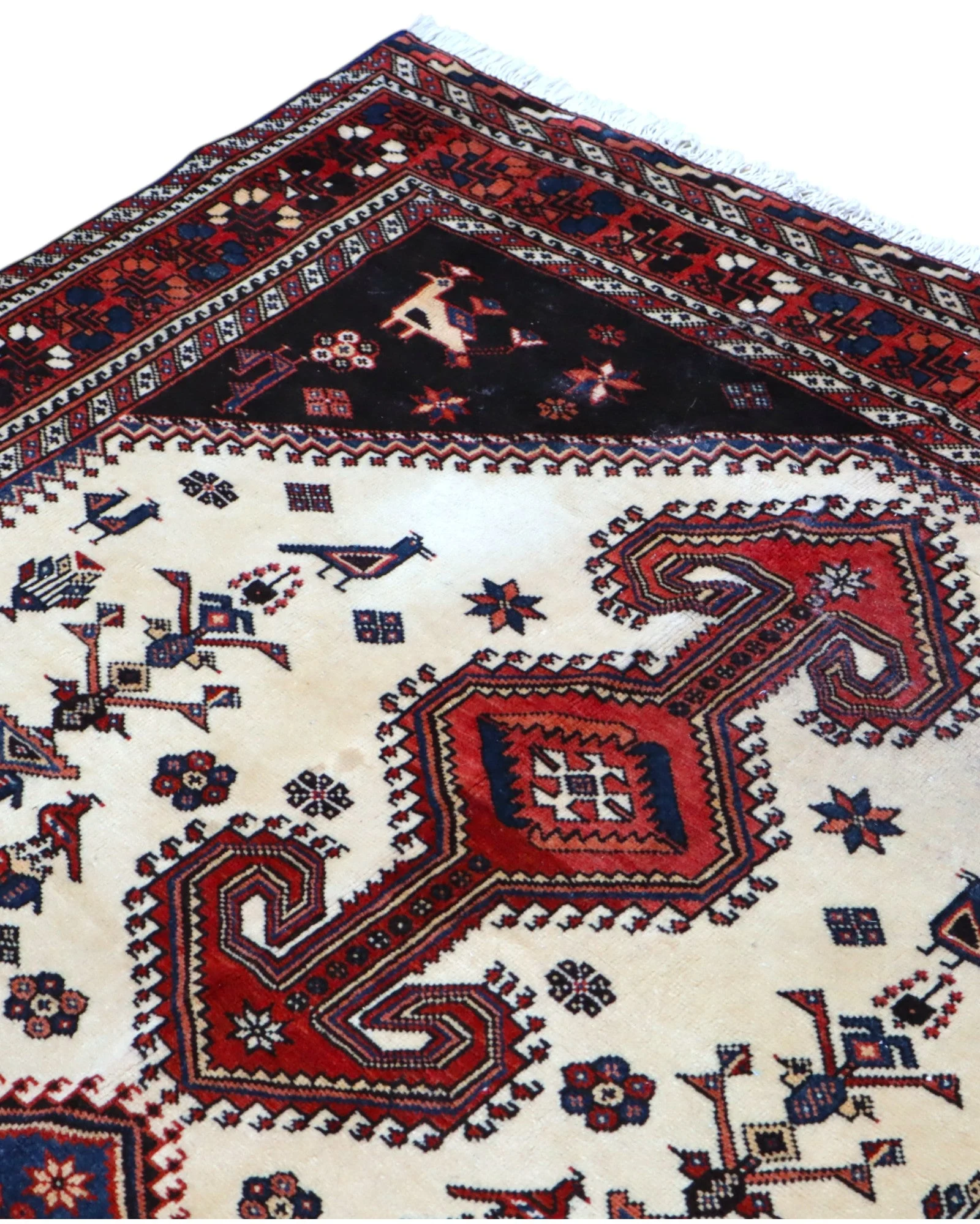 Perserteppich 241 × 135 cm aus Wolle, handgeknüpft
