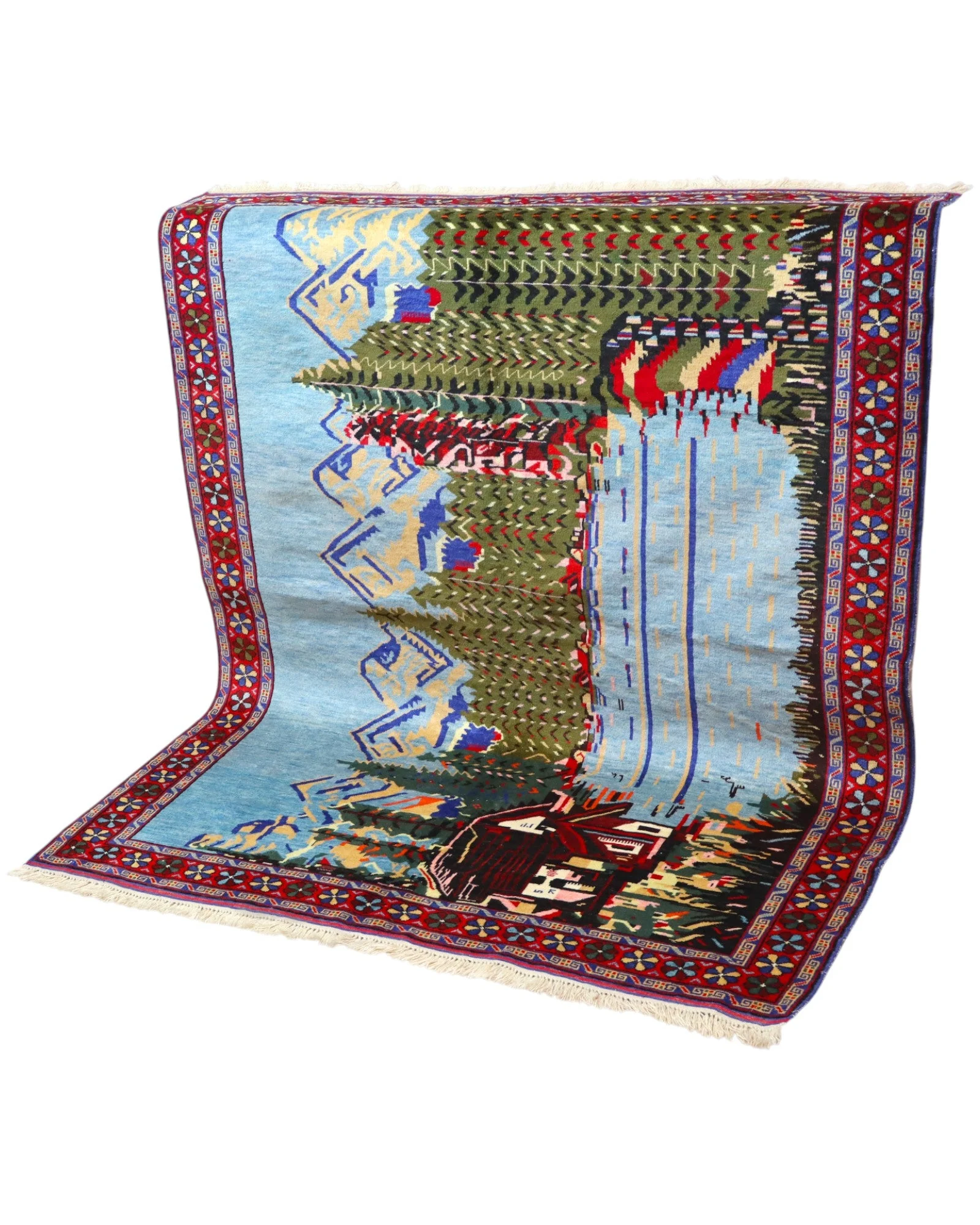 Handgeknüpfter Senneh Perserteppich, 167 × 134 cm, Wolle