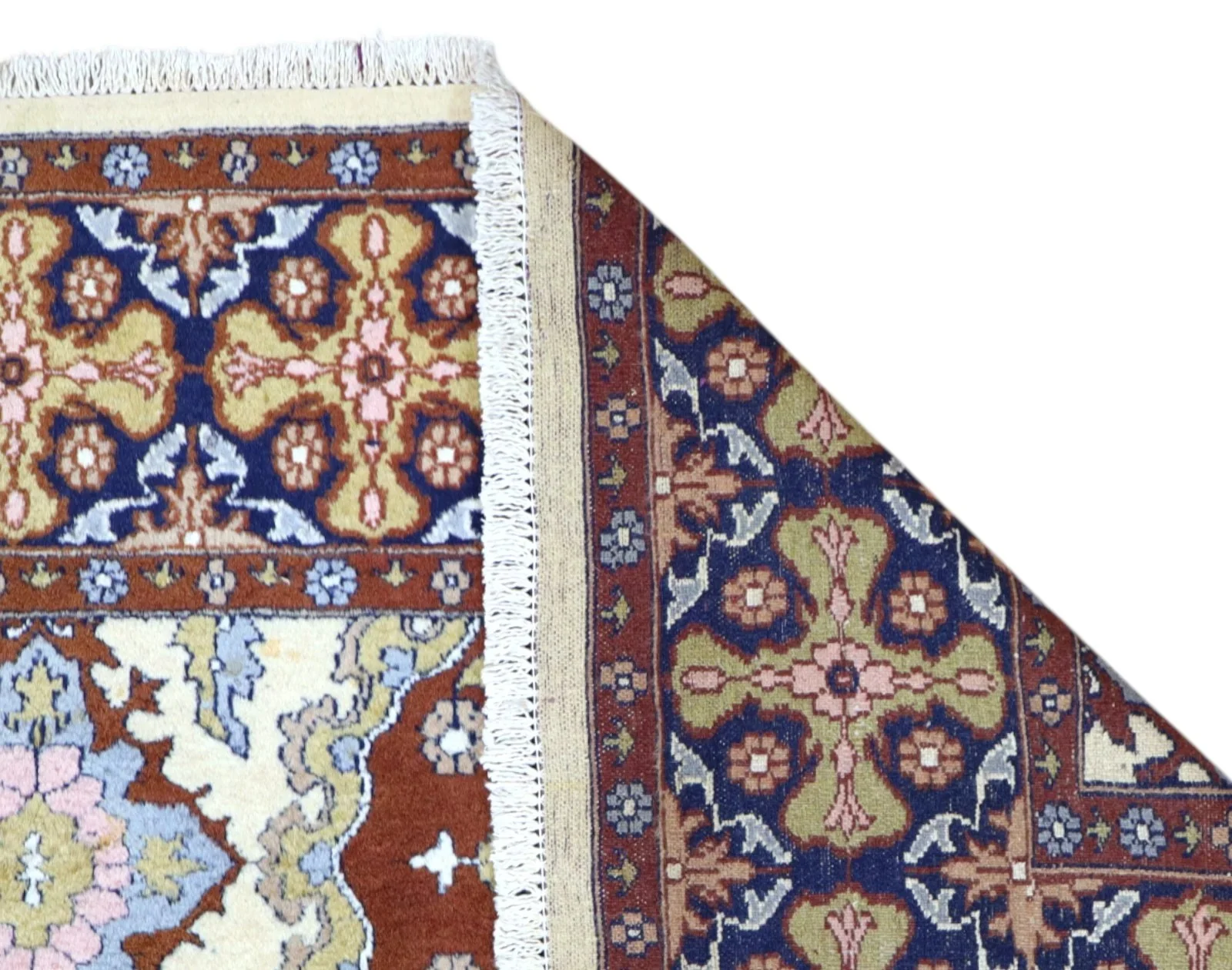 Kashmir Orientteppich 159 × 130 cm aus Wolle & Seide, handgeknüpft
