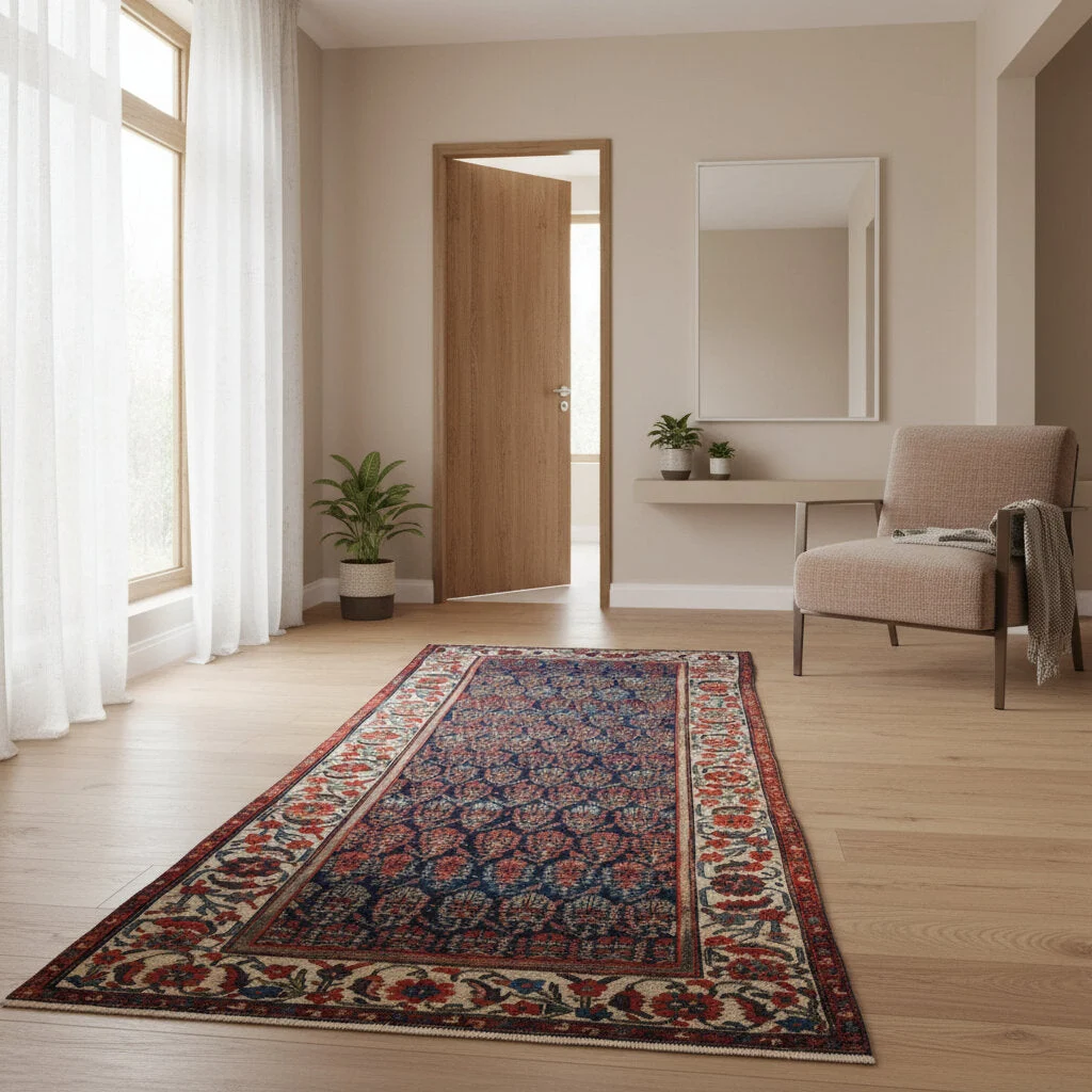 Malayer Perserteppich aus Iran, 350 × 176 cm
