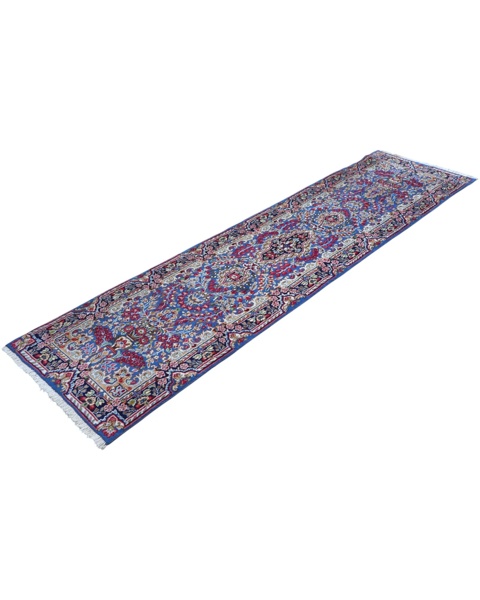 perserteppich-kerman-301-x-84-cm-schurwolle-handgeknupft-hellblau-13 Kerman Perserteppich 301 × 84 cm aus Wolle, handgeknüpft